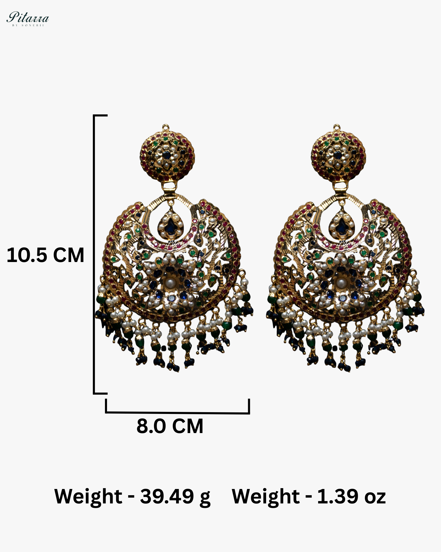 Pink Stone Studded Punjabi Jadau Chandbali Earrings
