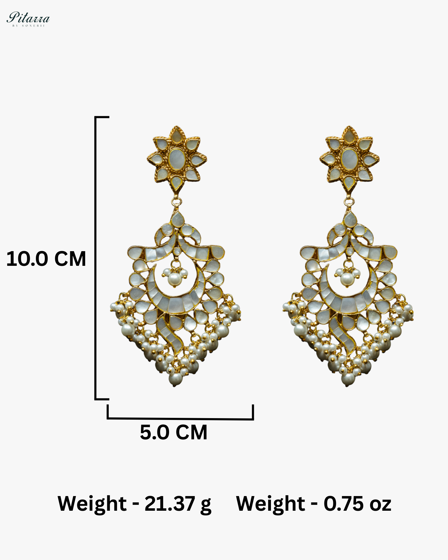 MOP Chandbalis in Gold Plating