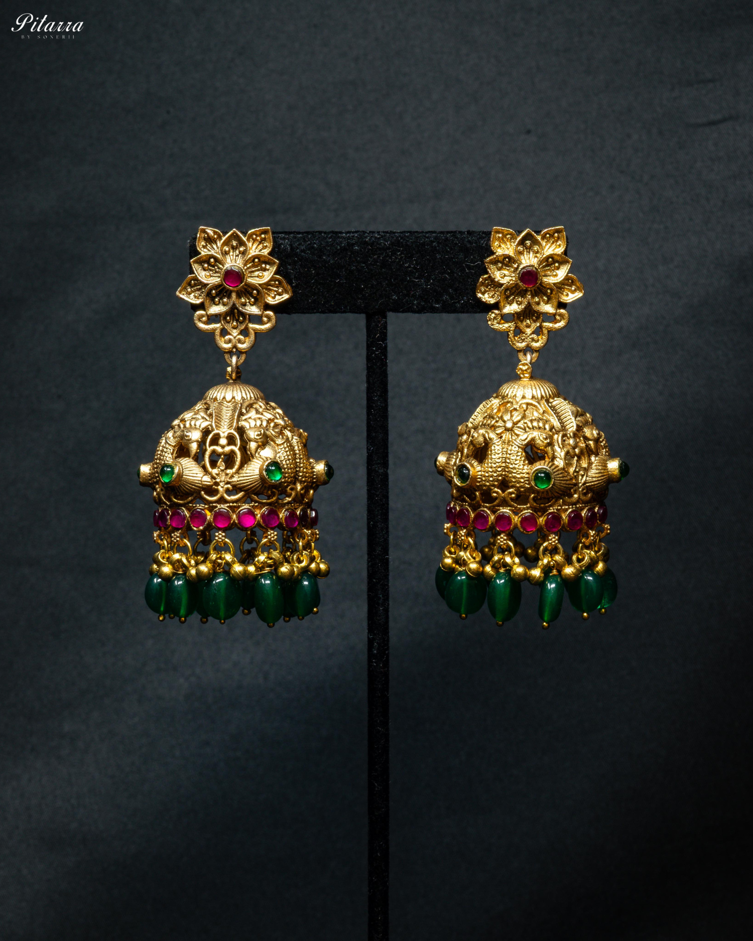 Designer Peacock Traditional Kundan Earrings