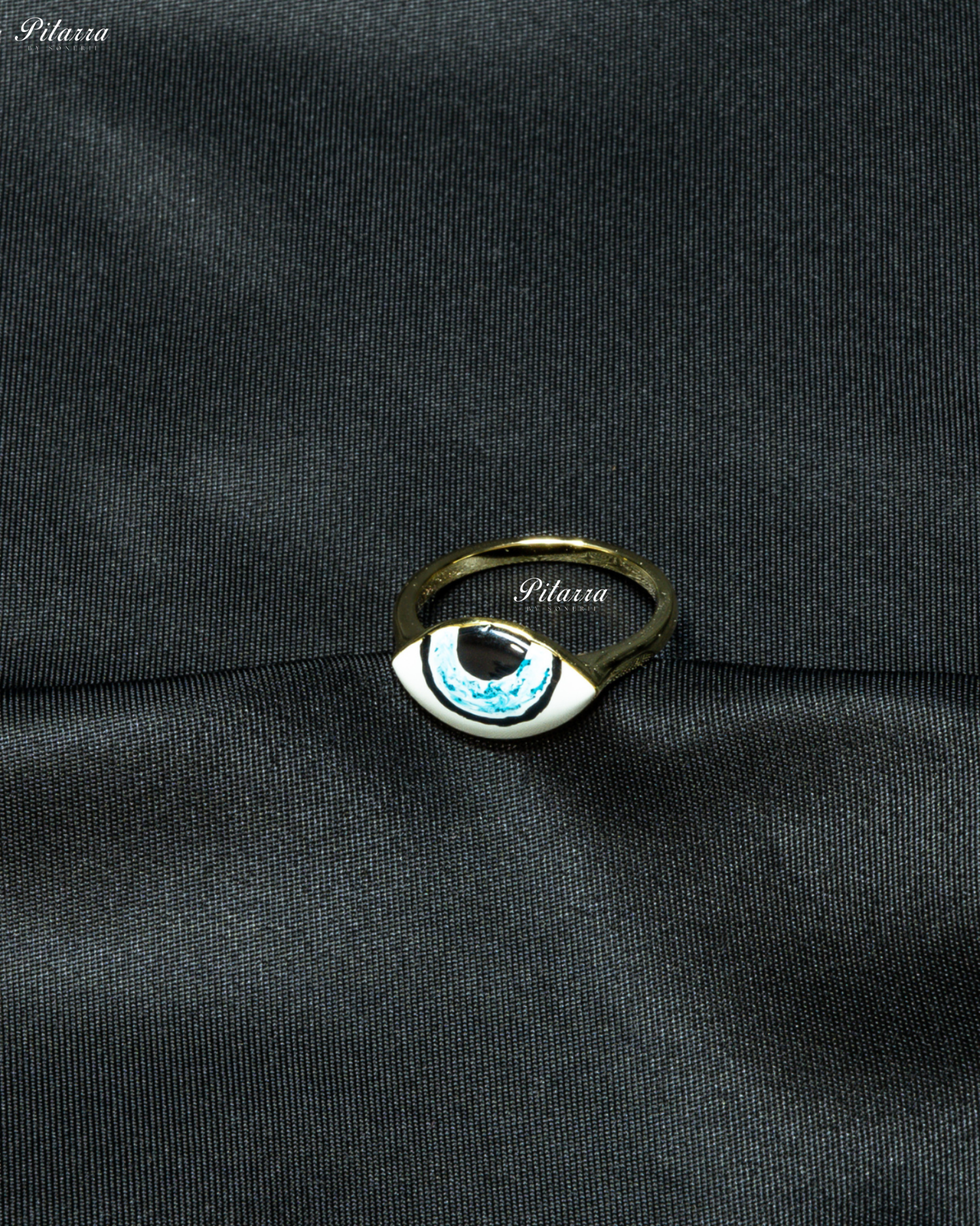 Classic 92.5 Silver Light Blue Evil Eye Ring