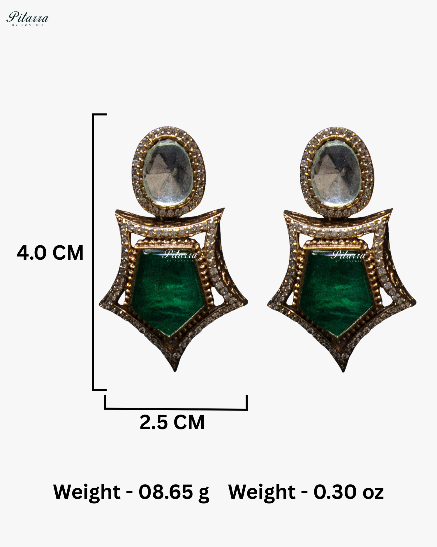 Emerald Stone Halsi Polki Kundan Necklace Set