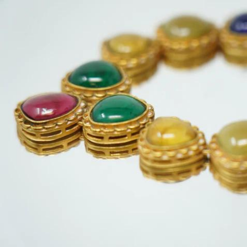 Golden Multi Stone Necklace