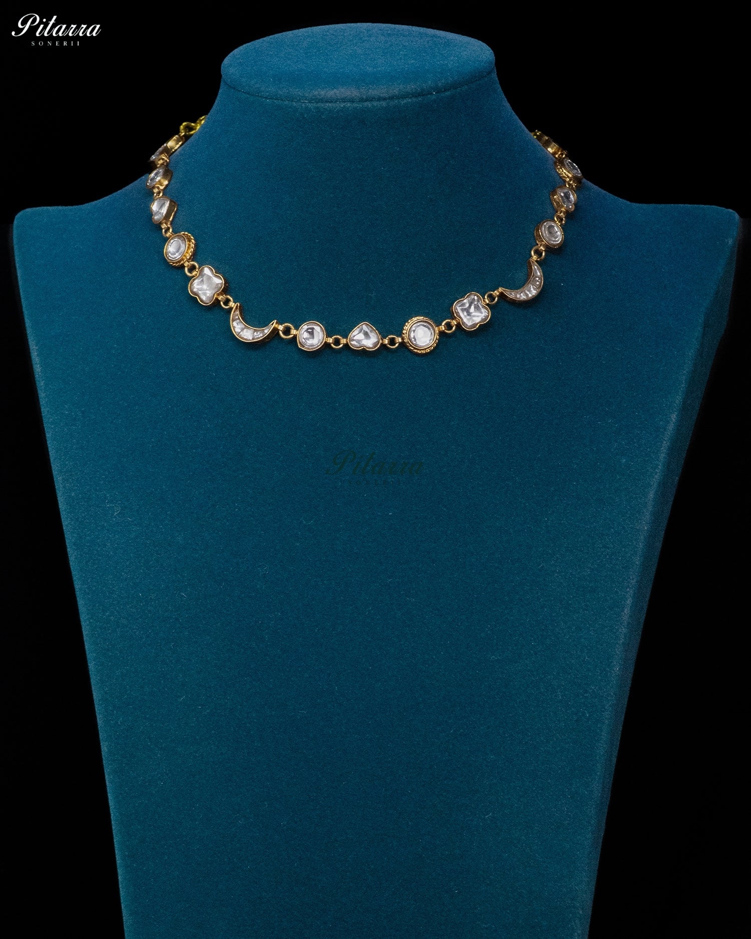 Elegant Moonstone Kundan Necklace Set