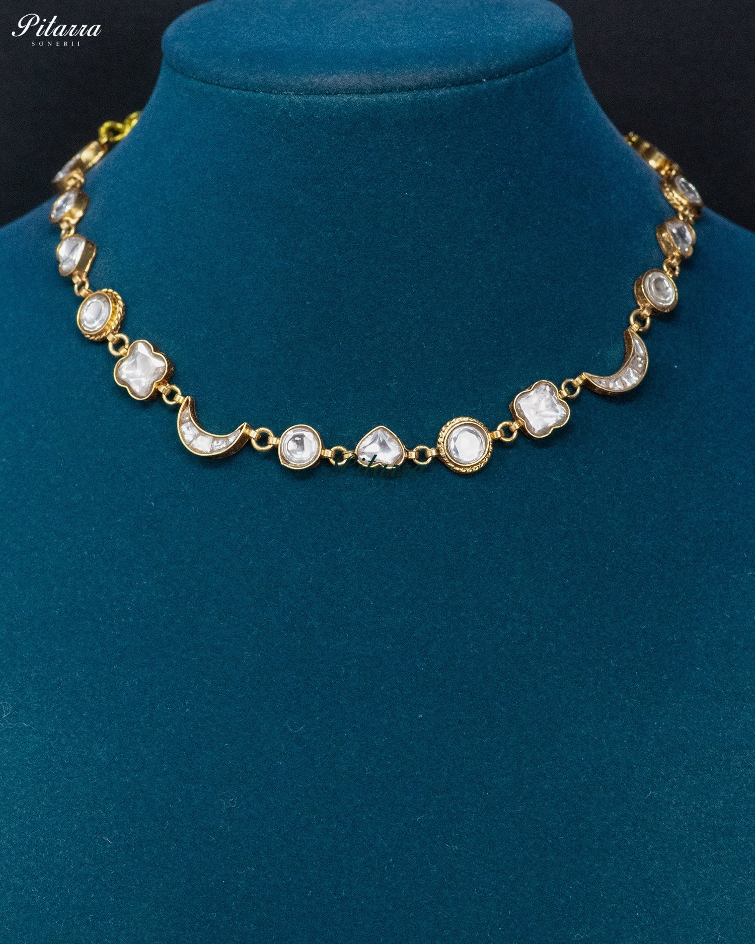 Elegant Moonstone Kundan Necklace Set