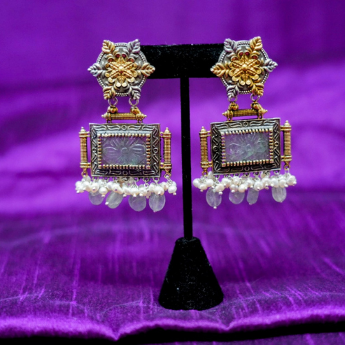 Bindhani Square Oxidised Earrings