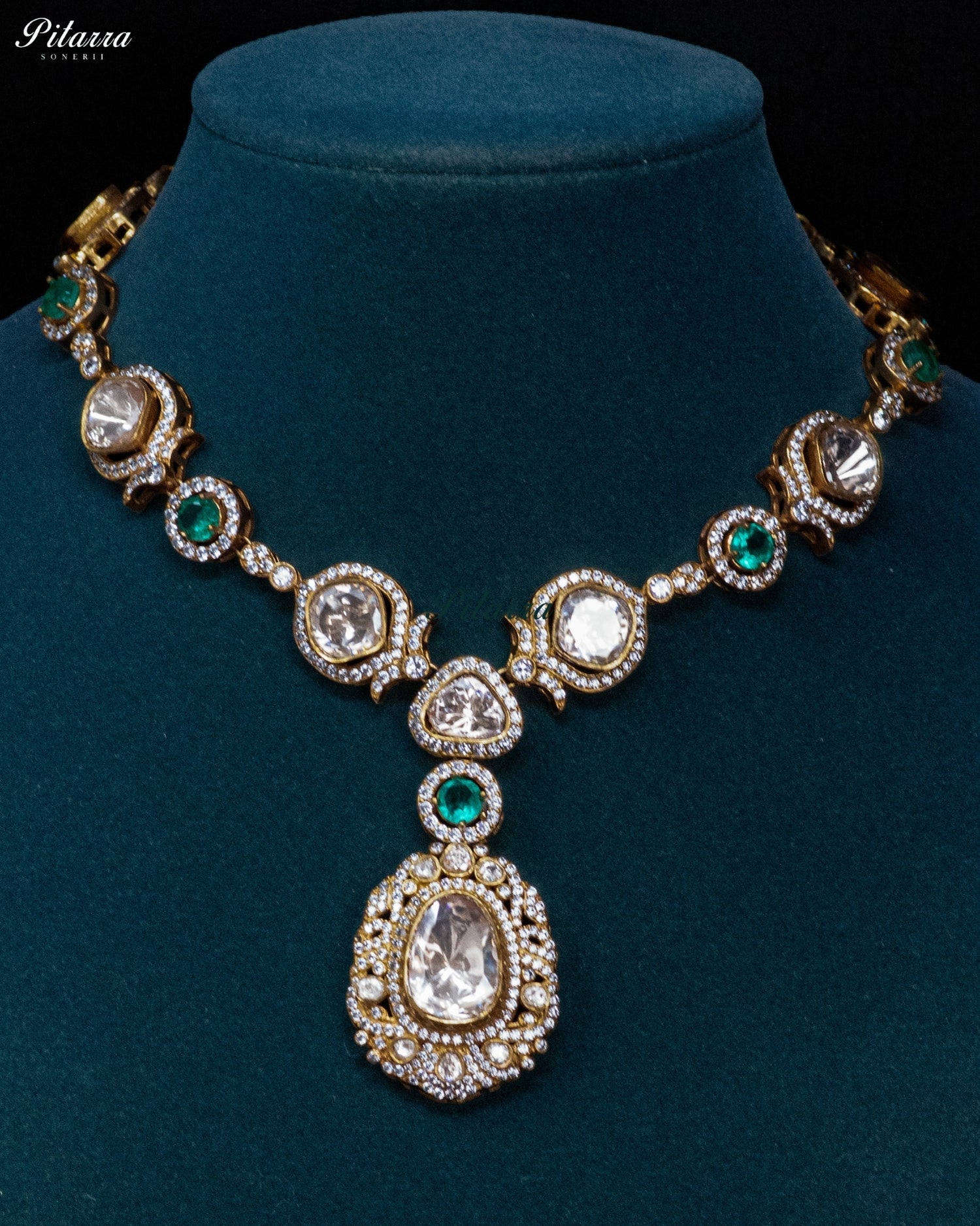 Emerald Heritage Kundan Necklace Set