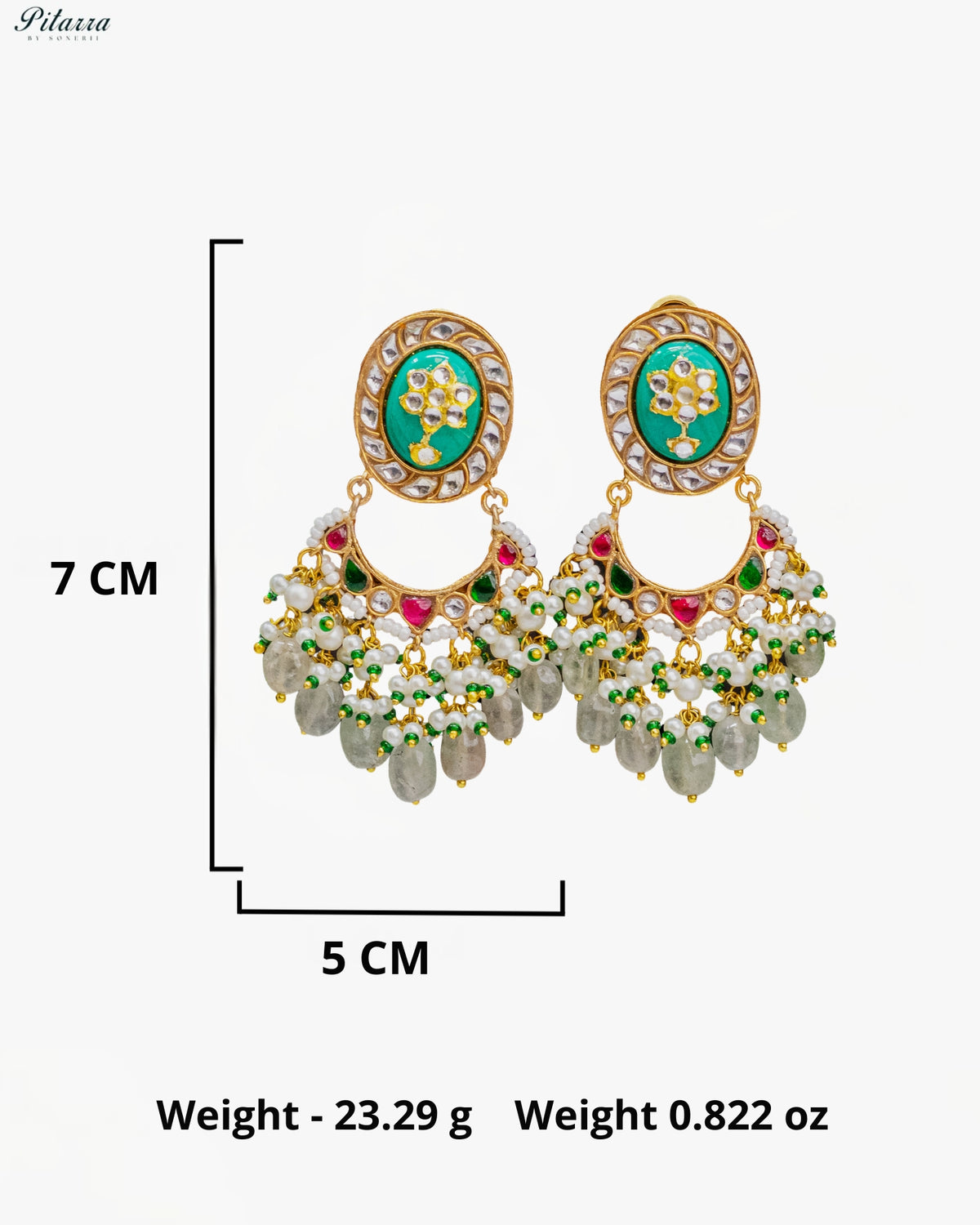 Multicolor Pearl Kundan Necklace Set
