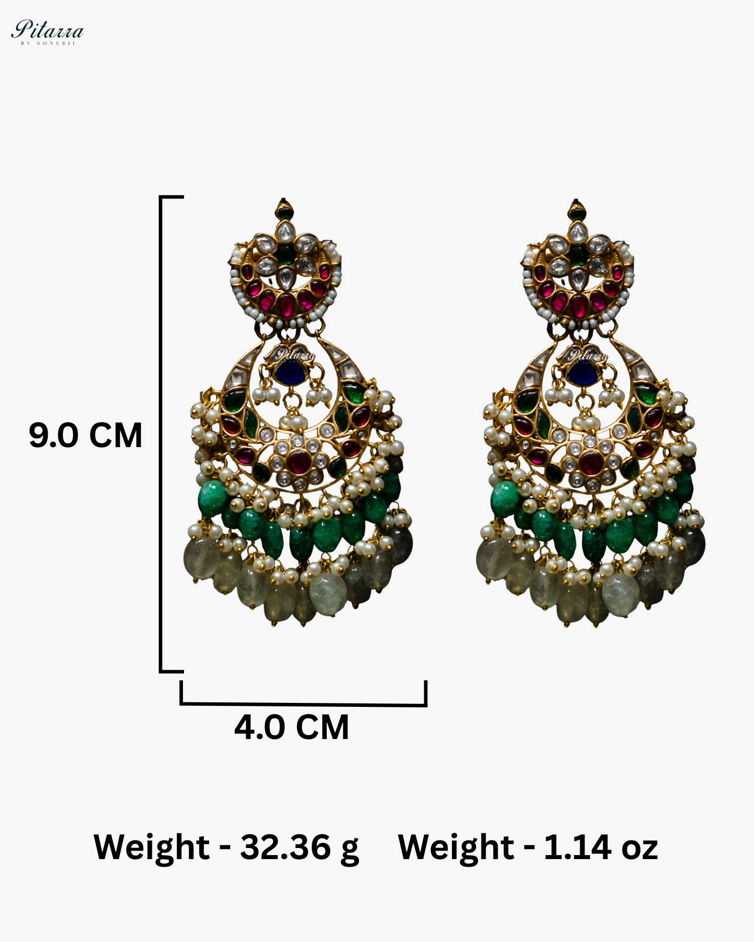 Multi Coloured Crystal Exclusive Kundan Necklace Set