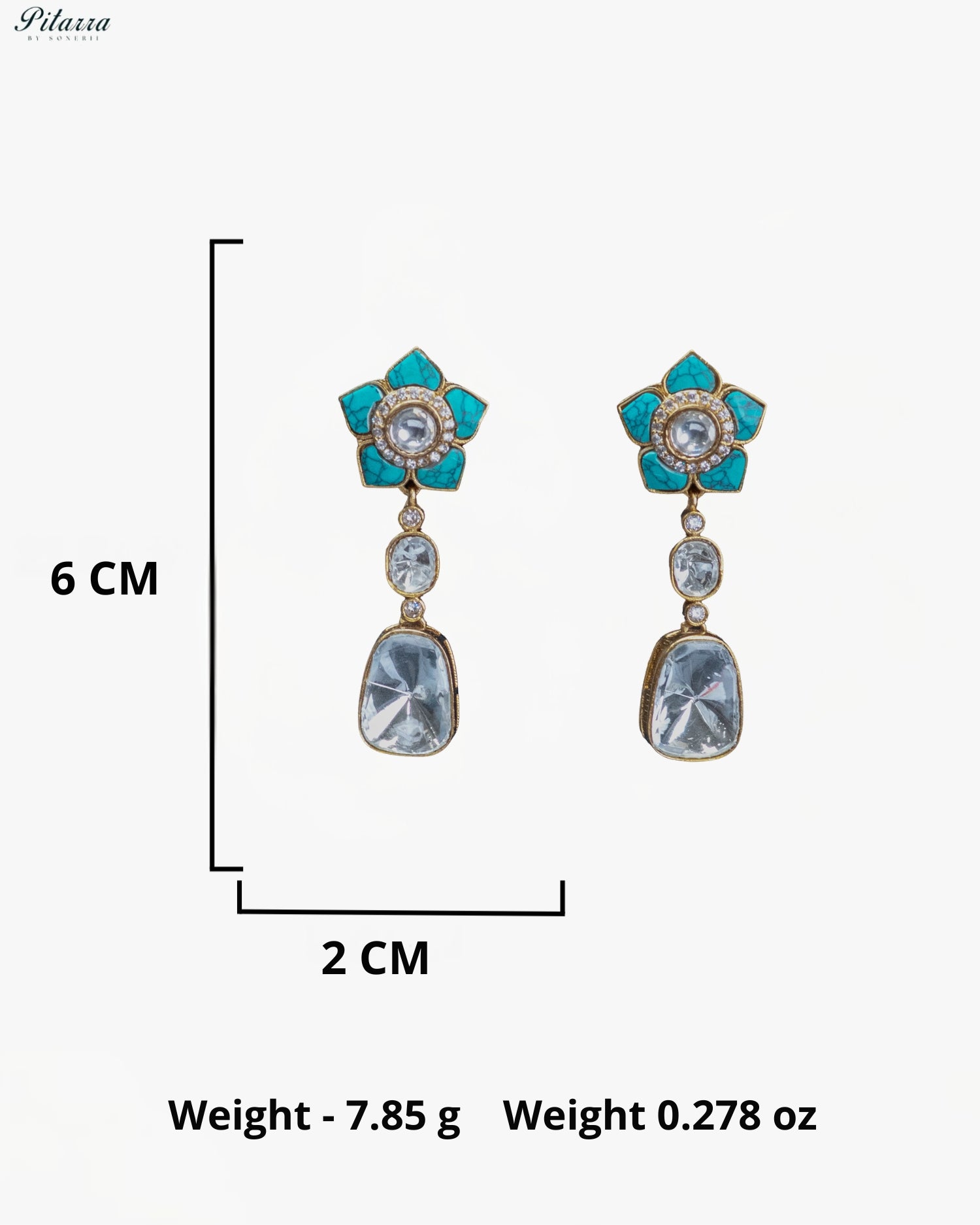 Coral Emerald Drop Necklace Set