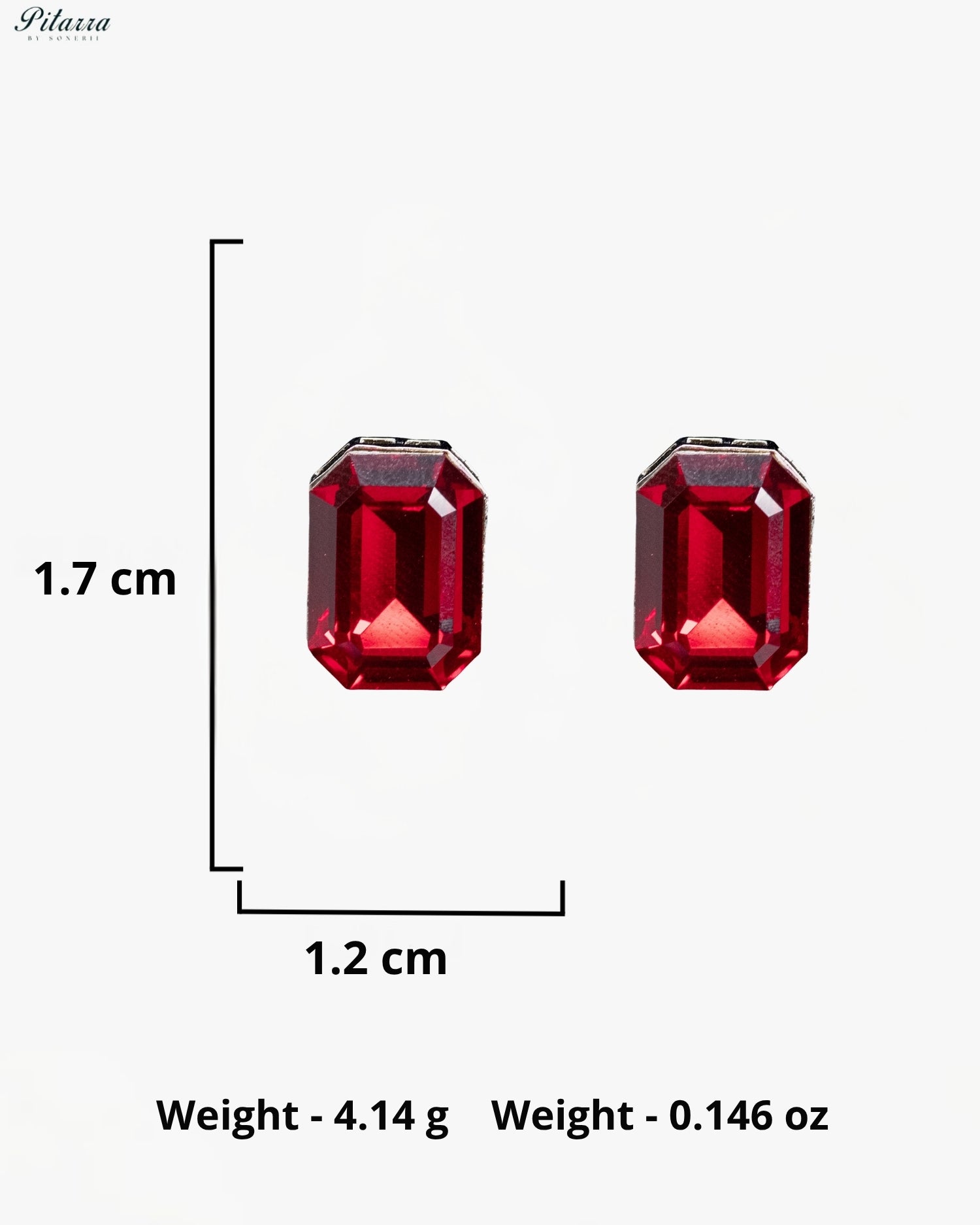 Ruby Red Emerald-Cut Crystal Statement Ring