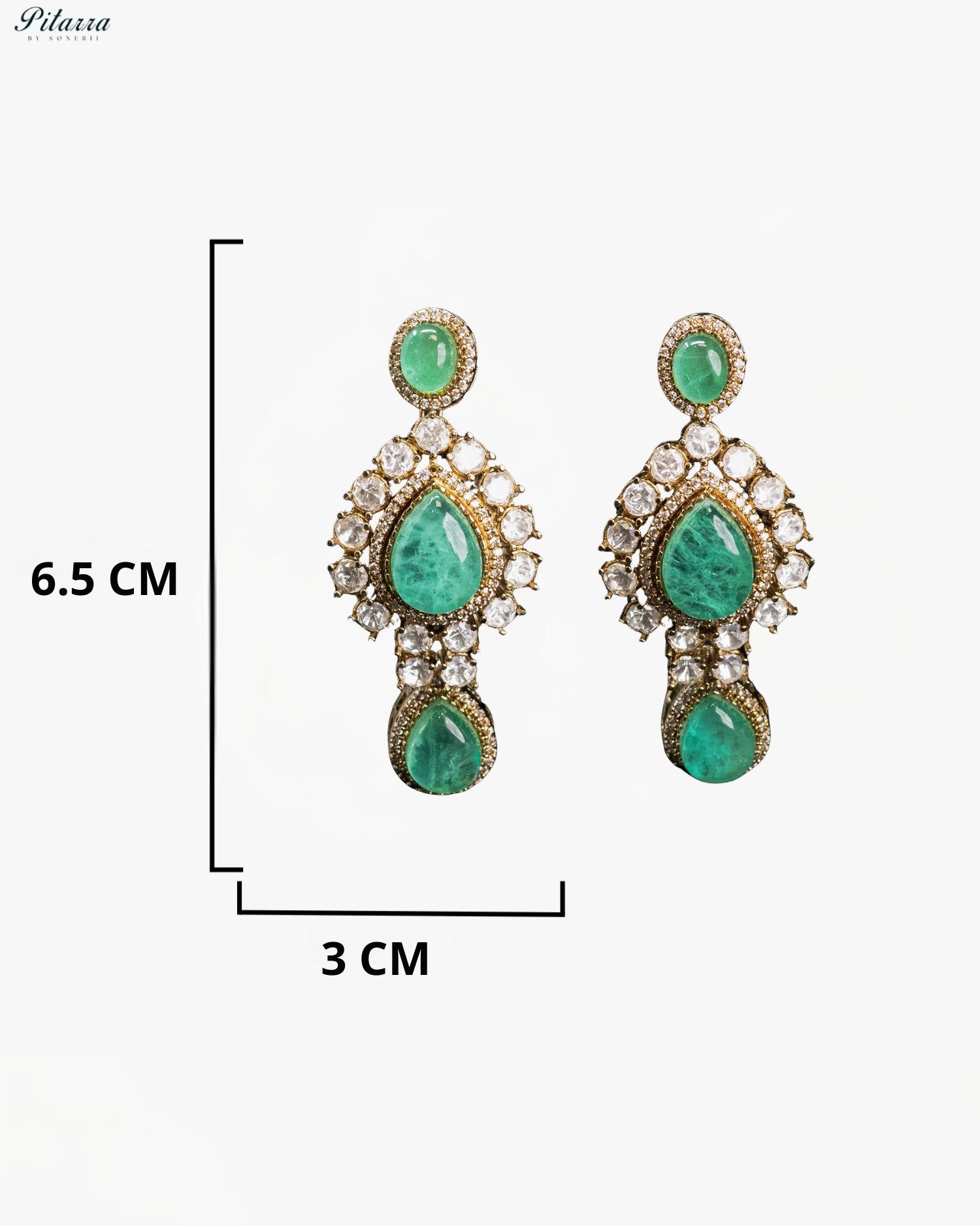 Emerald Cascade Kundan Necklace Set