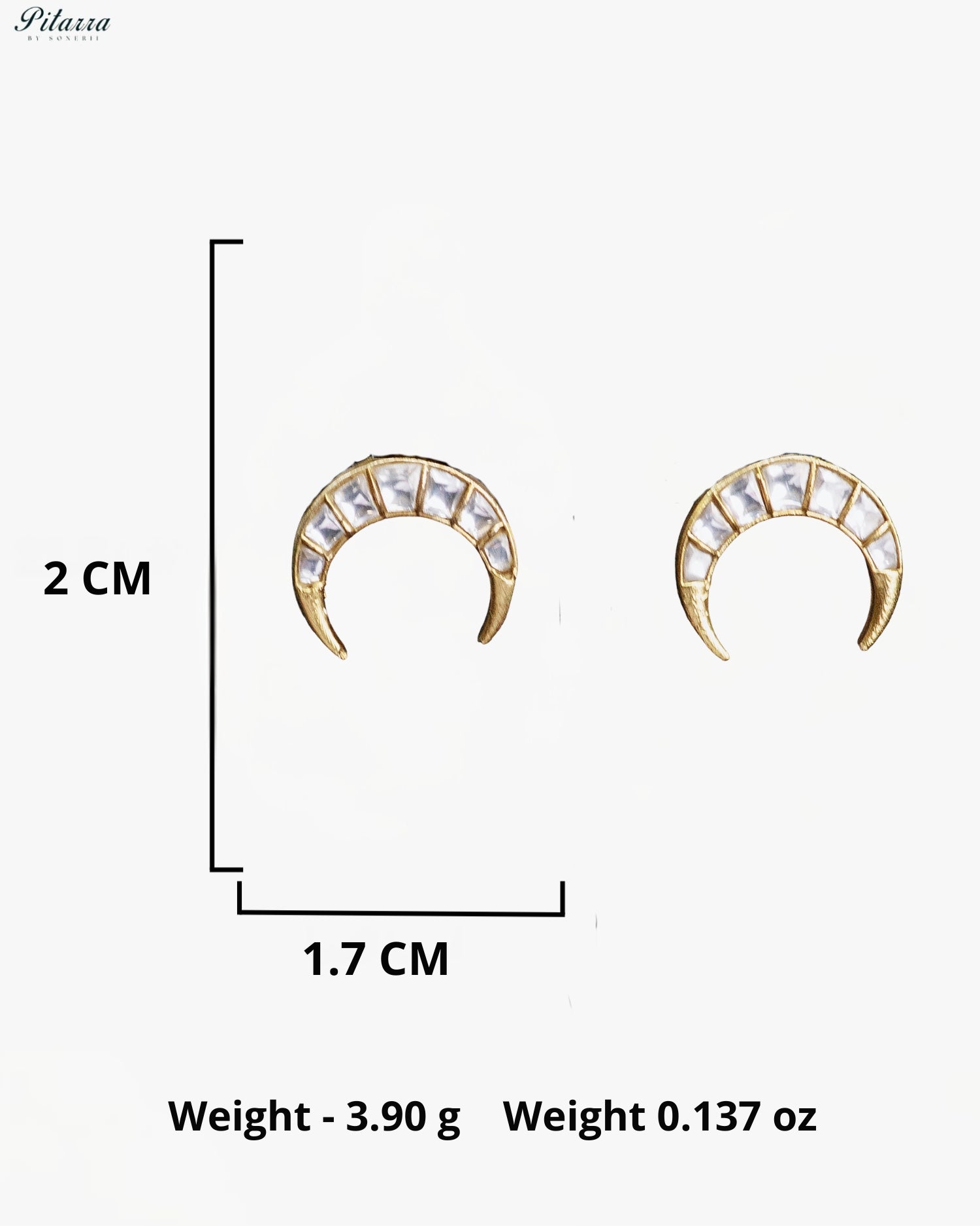 Elegant Crescent Kundan Floral Necklace Set