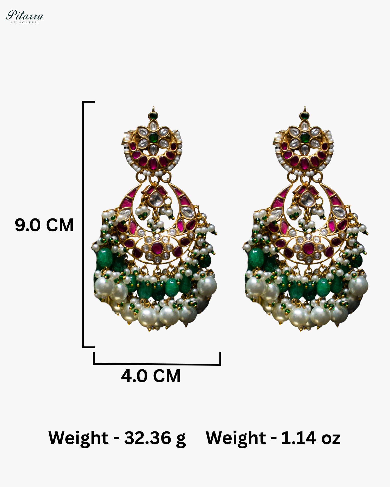 Pink Crystals Exclusive Kundan Necklace Set