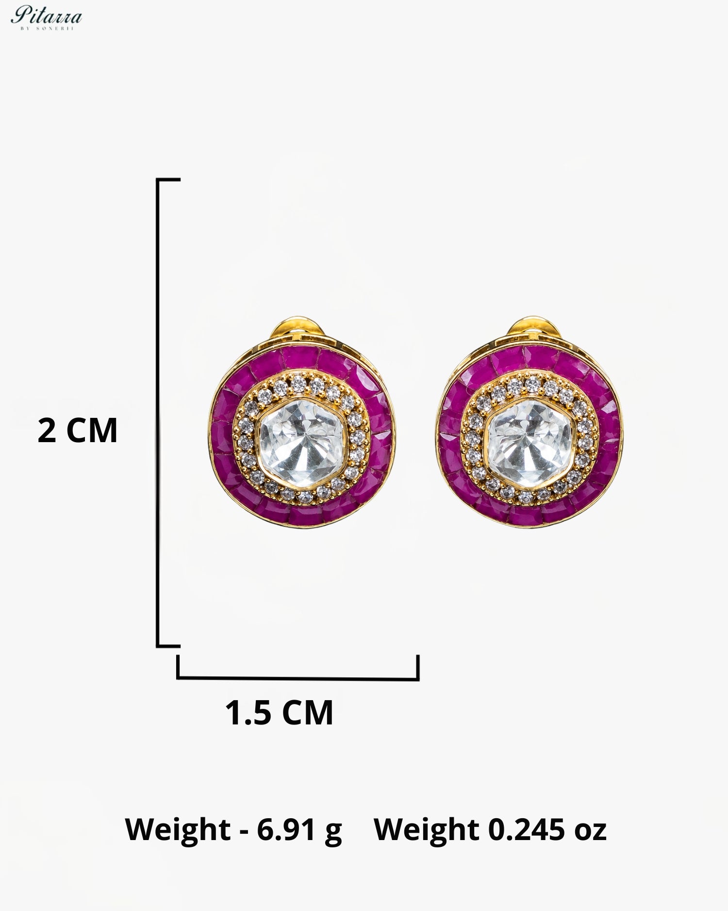 Pink Round And Teardrop Kundan Necklace Set