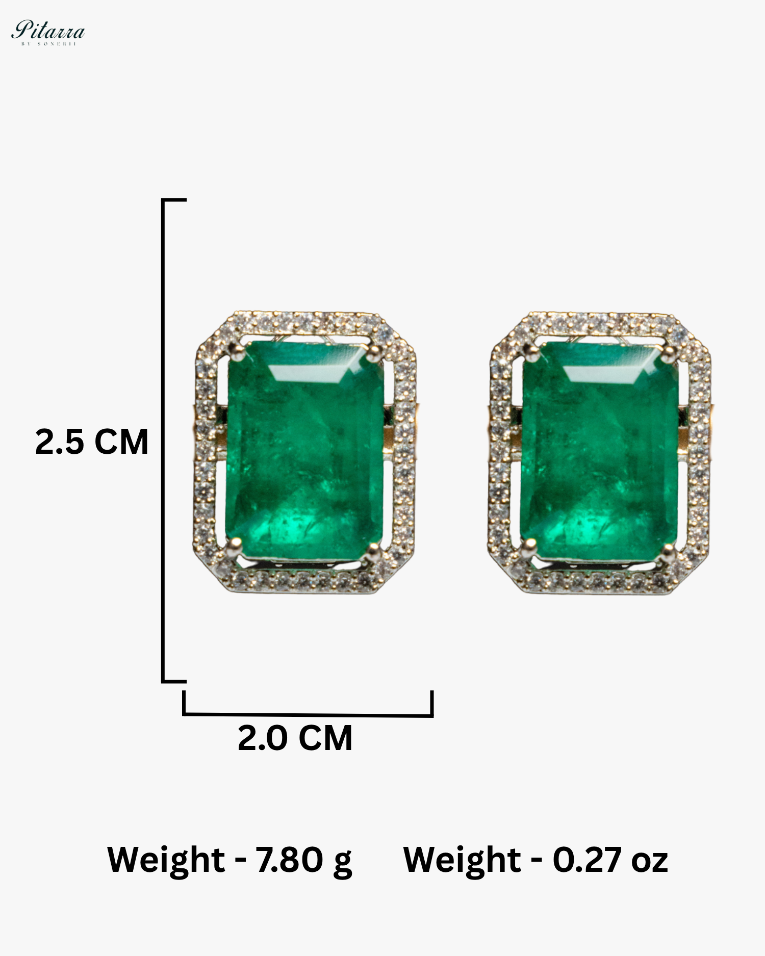 Square Emerald Doublet Statement Choker Necklace Set