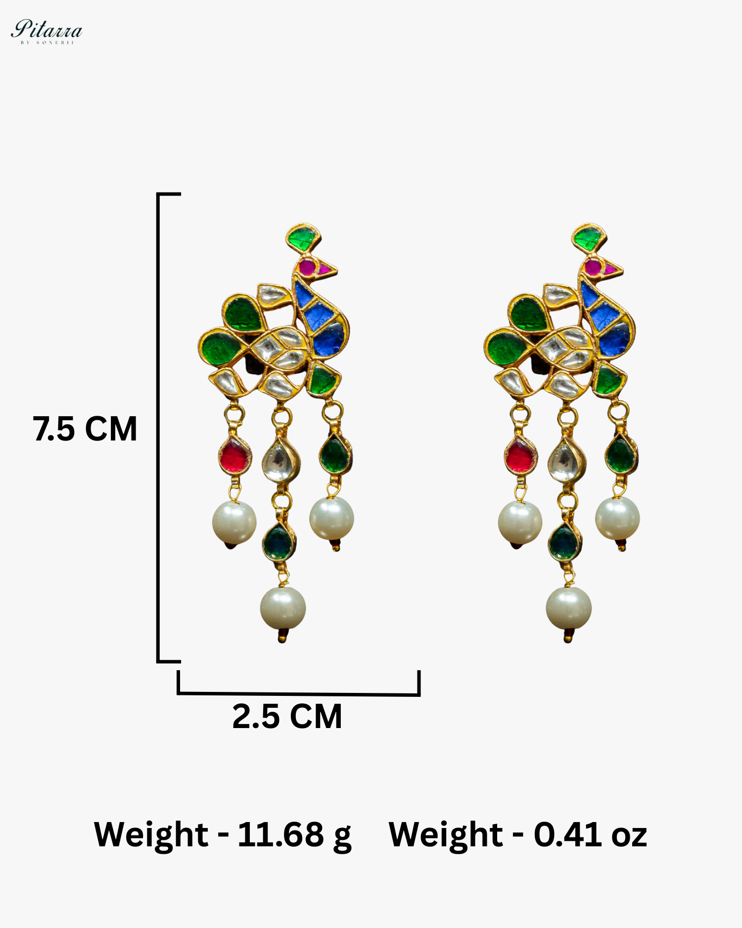 Multicolor Gold-Plated Rajasthani Kundan Set