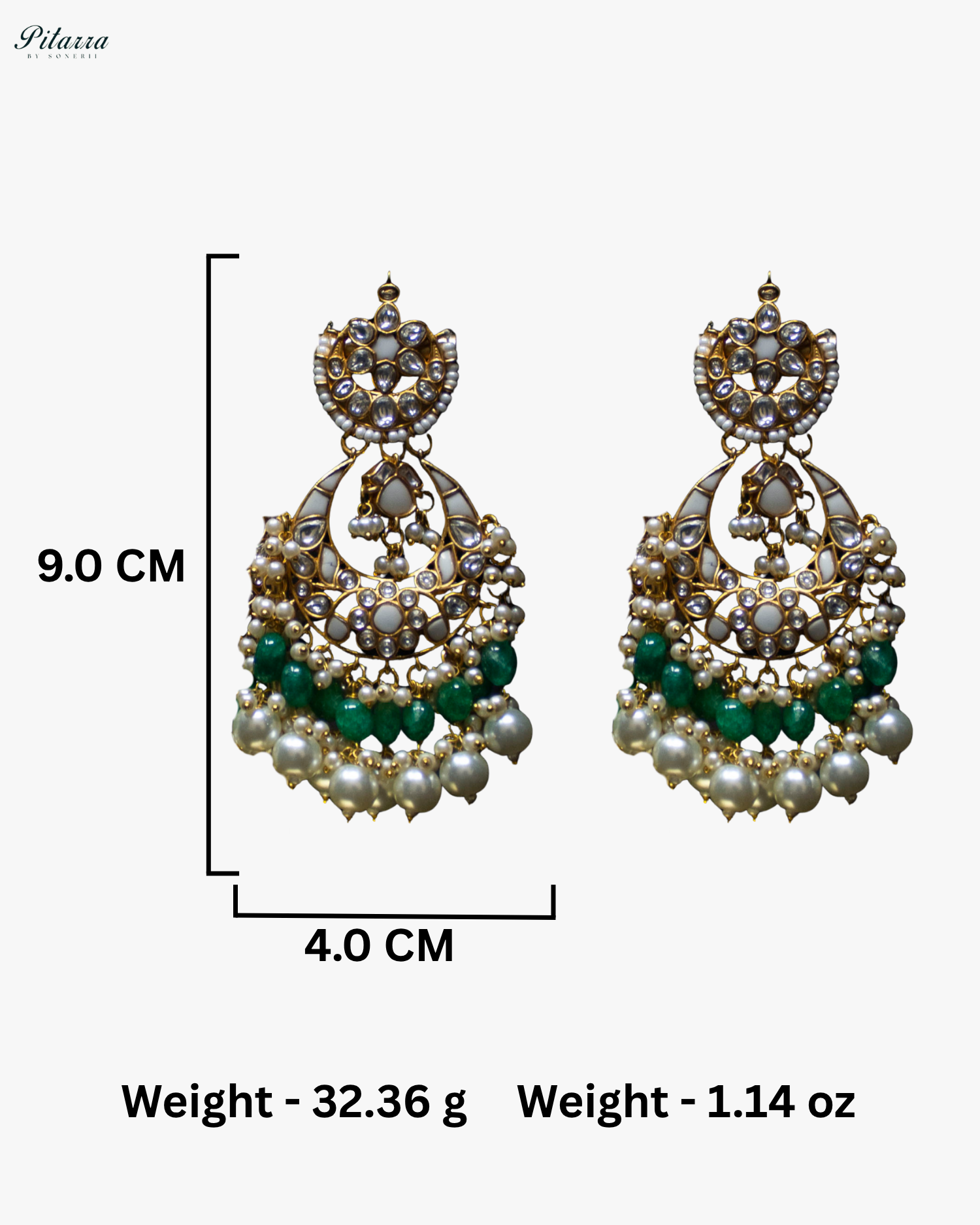 White Crystals Exclusive Kundan Necklace Set