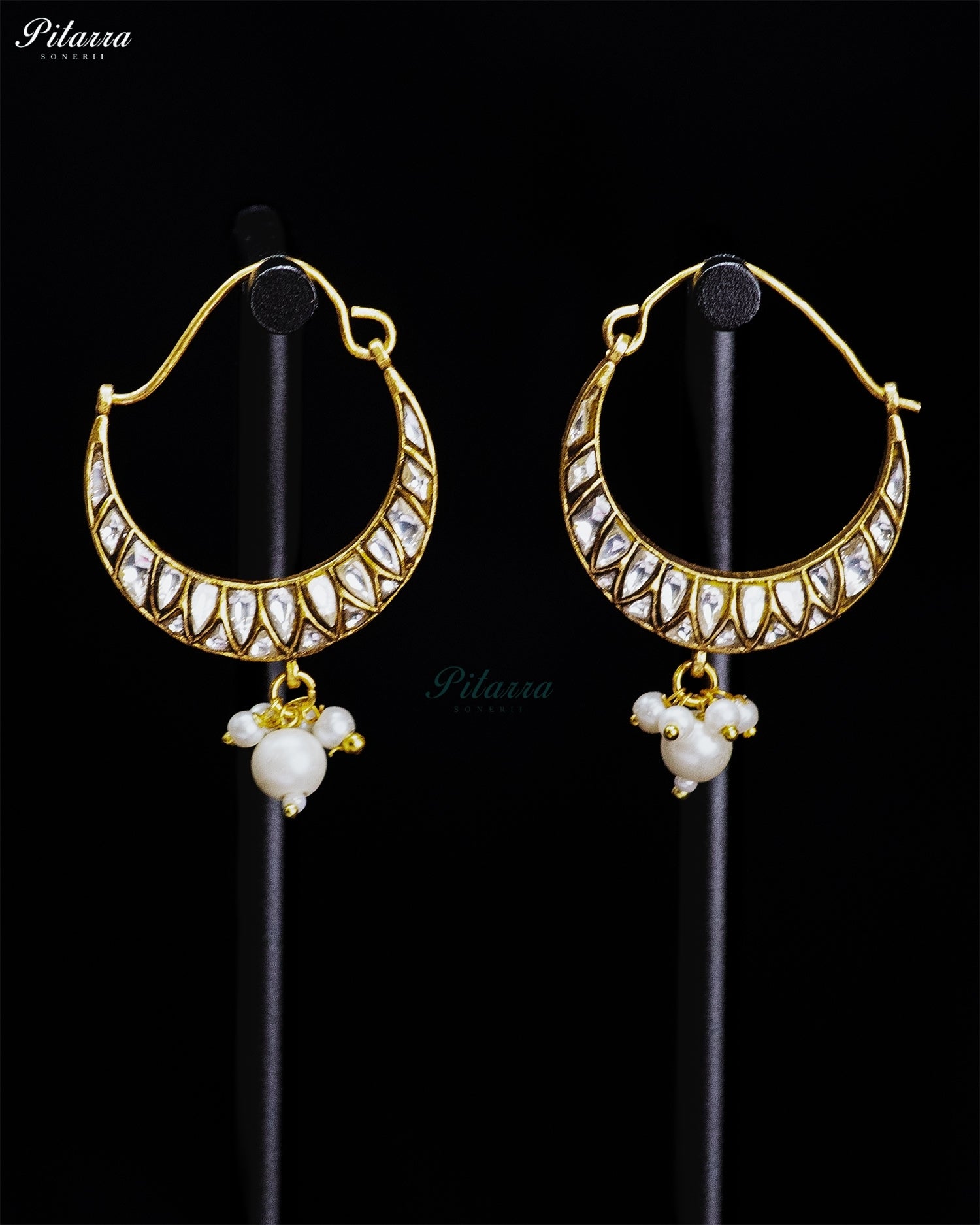 Royal Crescent Kundan Pearl Necklace Set