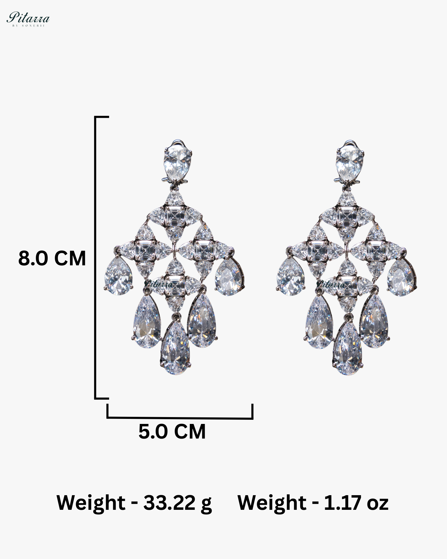 White Luxury Zircon Crystal Dangler Earrings