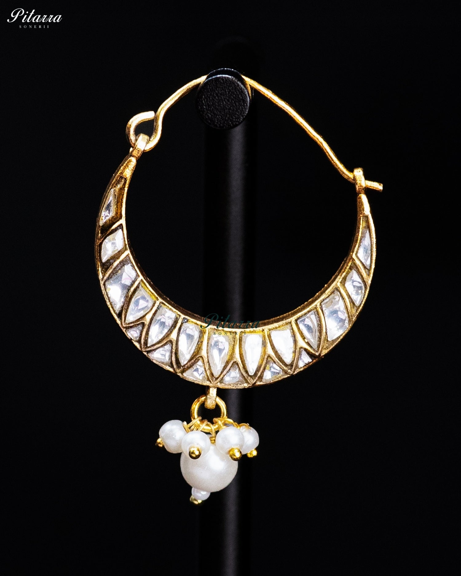 Royal Crescent Kundan Pearl Necklace Set