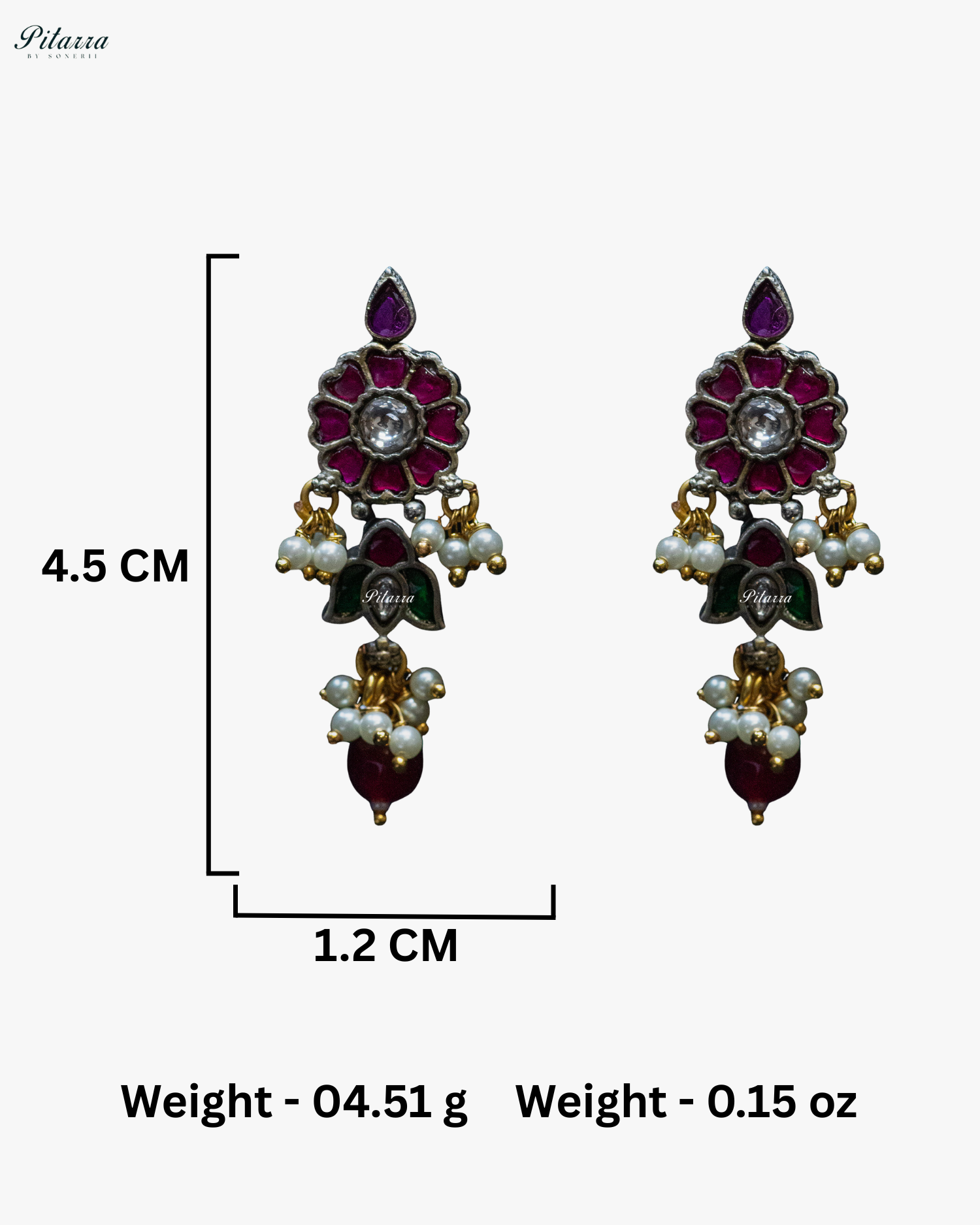 Round Chain Antique Floral Stones Silver Look Alike Pendant Set