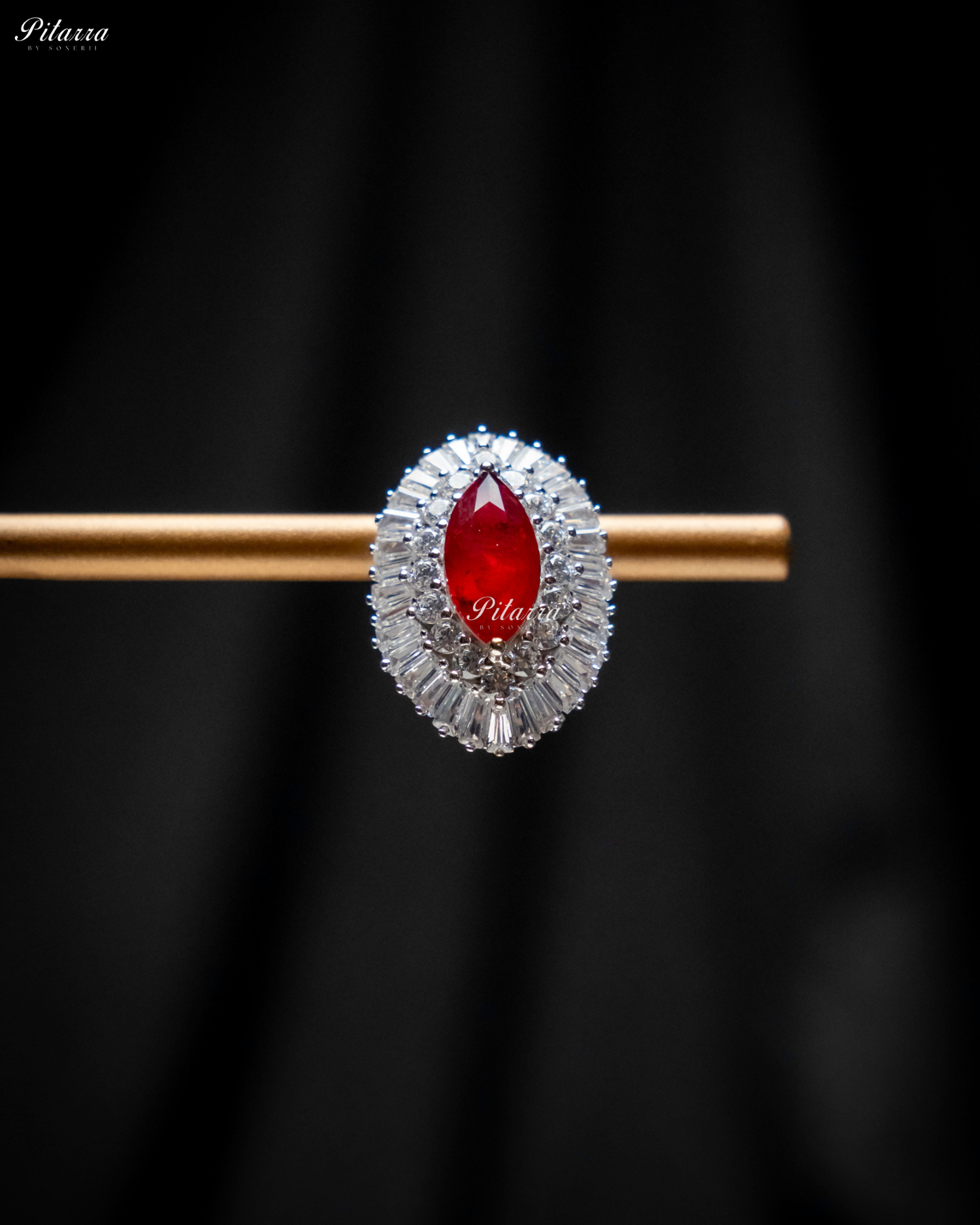 Pitarra Red Doublet 92.5 Silver Stud Earrings