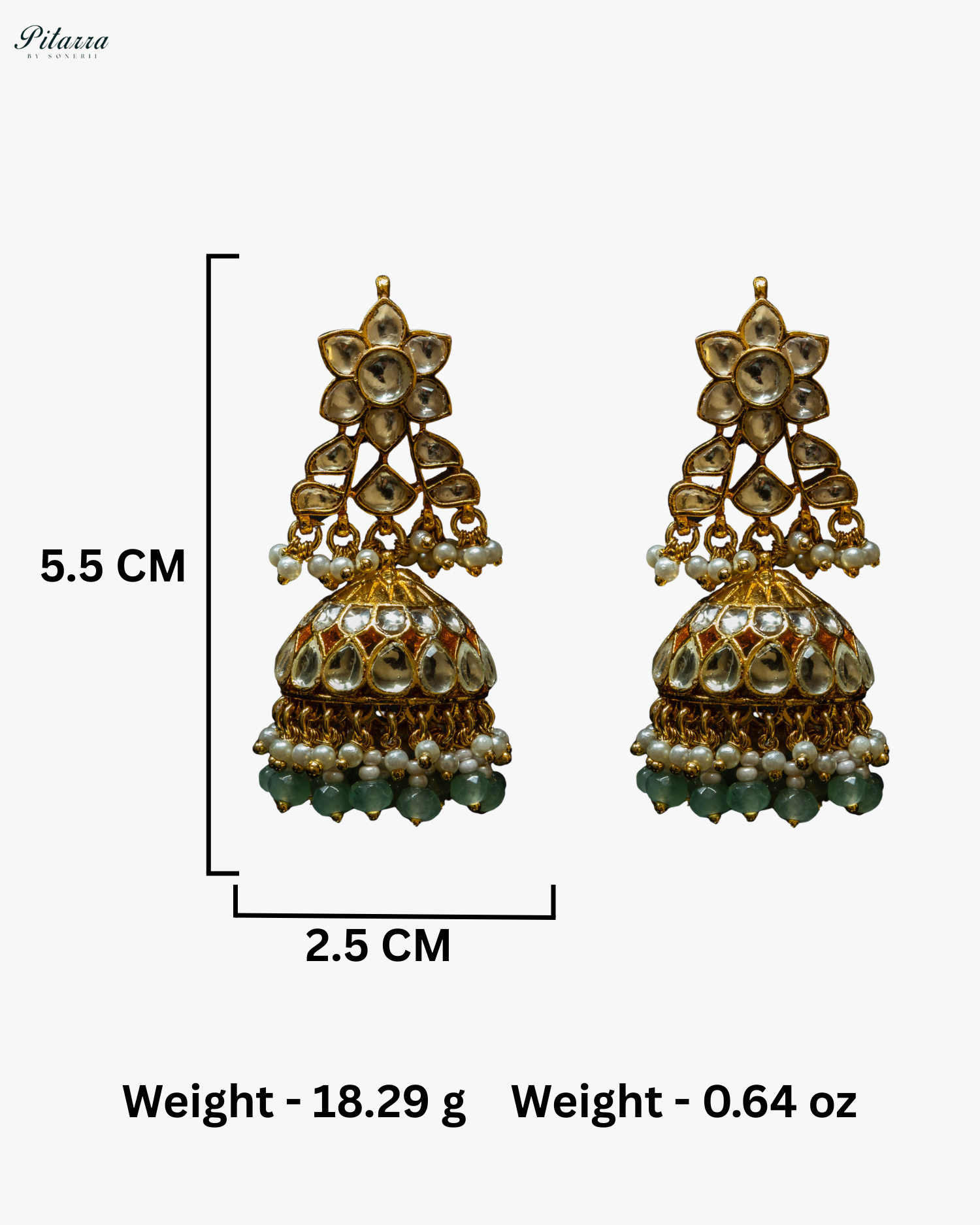 Gold Plated Green Beads Traditional Kundan Bridal Set