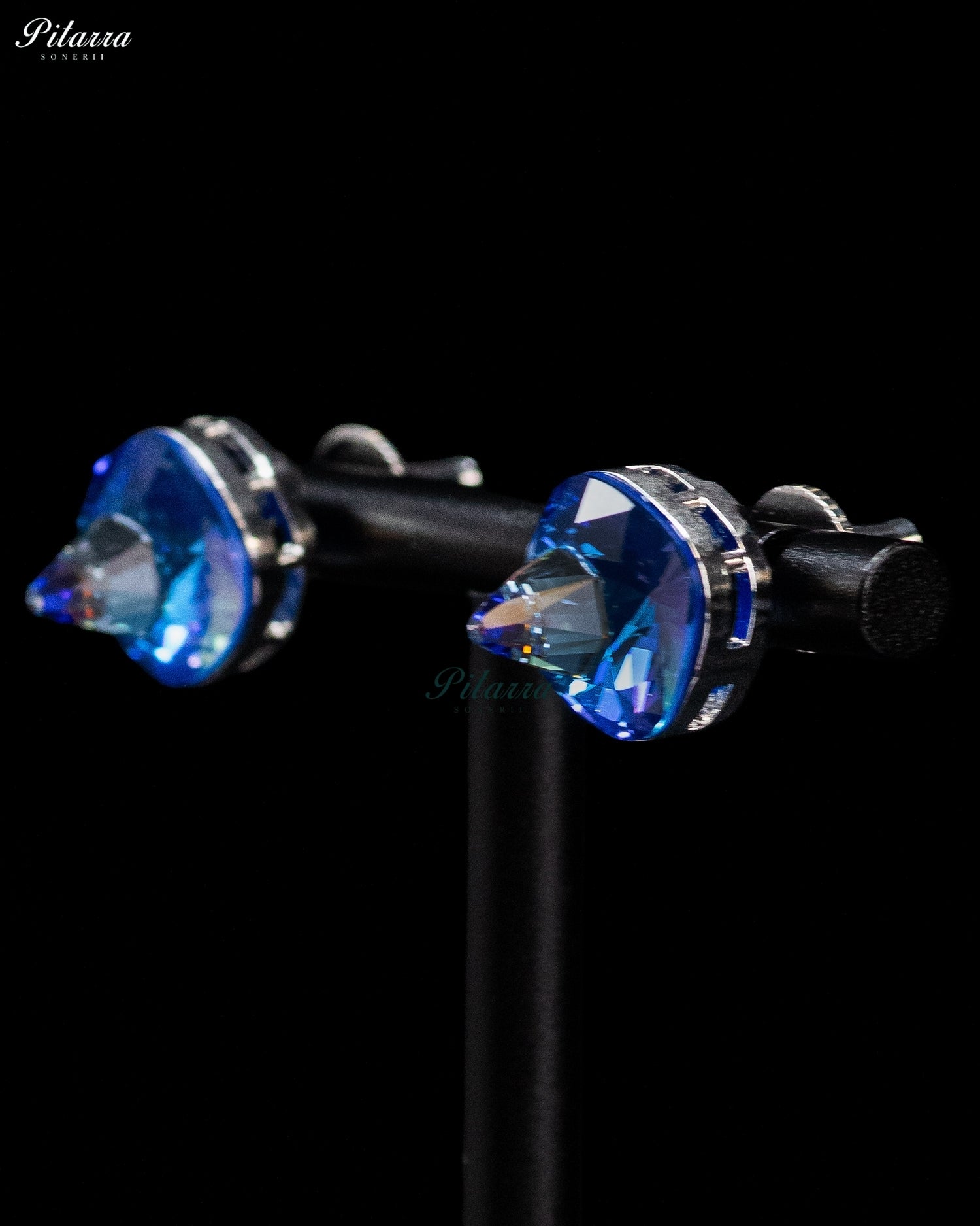 Blue Crystal Stud Earrings