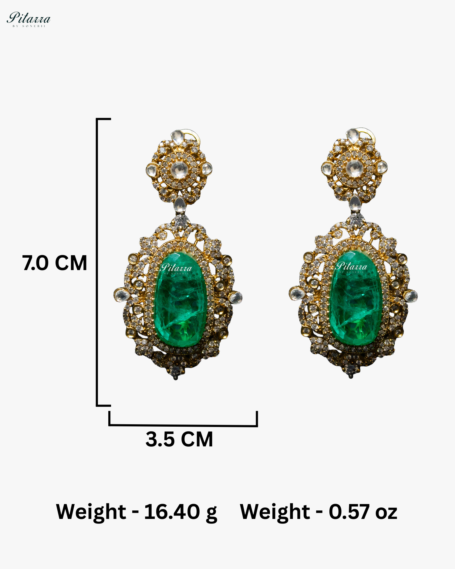Emerald Stone Bird Victorian Polki Necklace Set