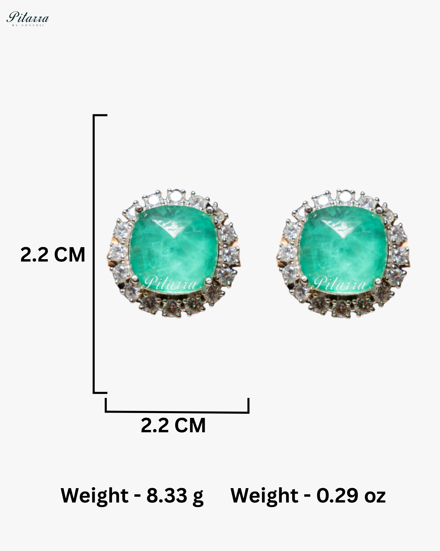Mint Green Stone Cubic Zirconia Silver Necklace Set