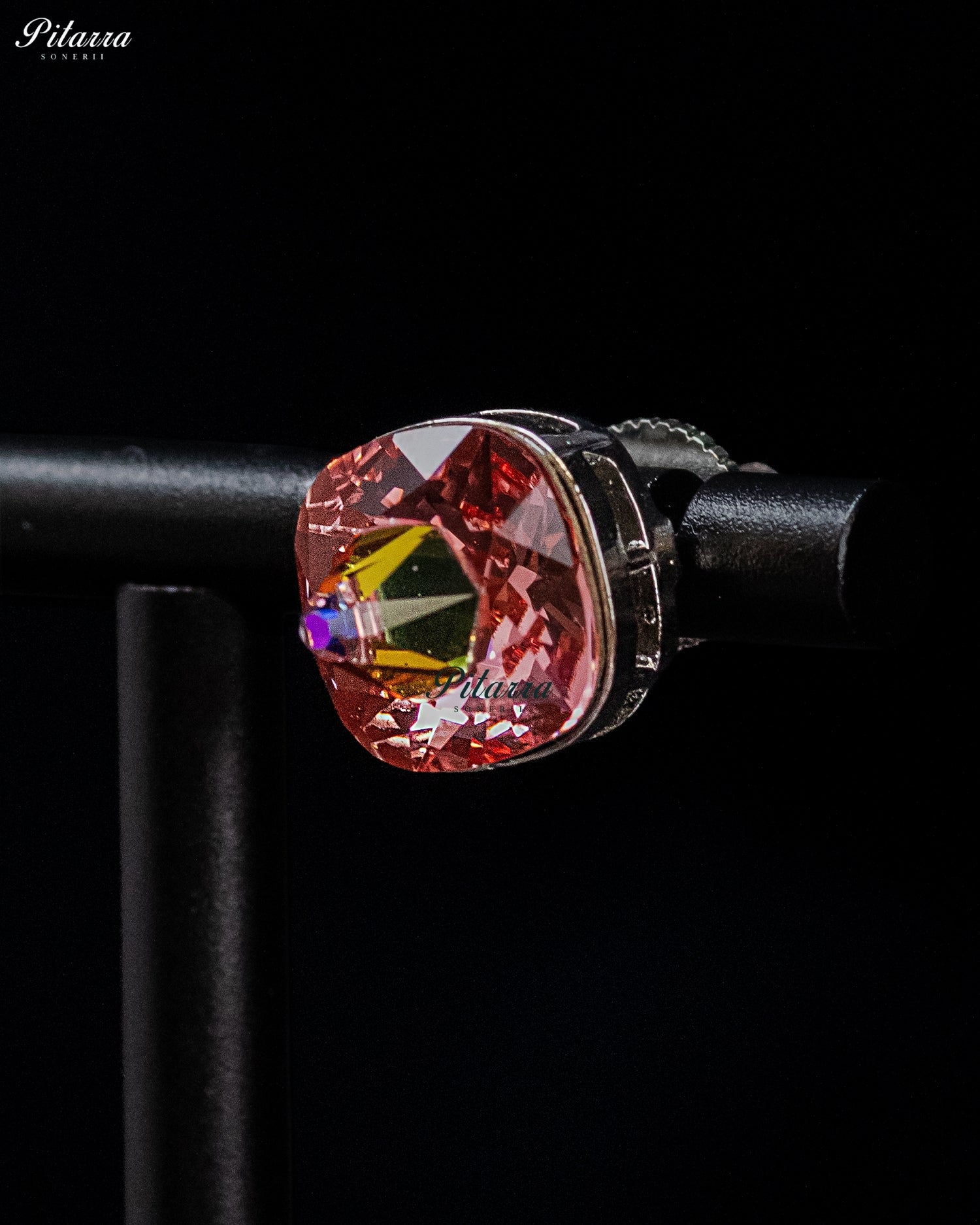 Red Crystal Stud Earrings