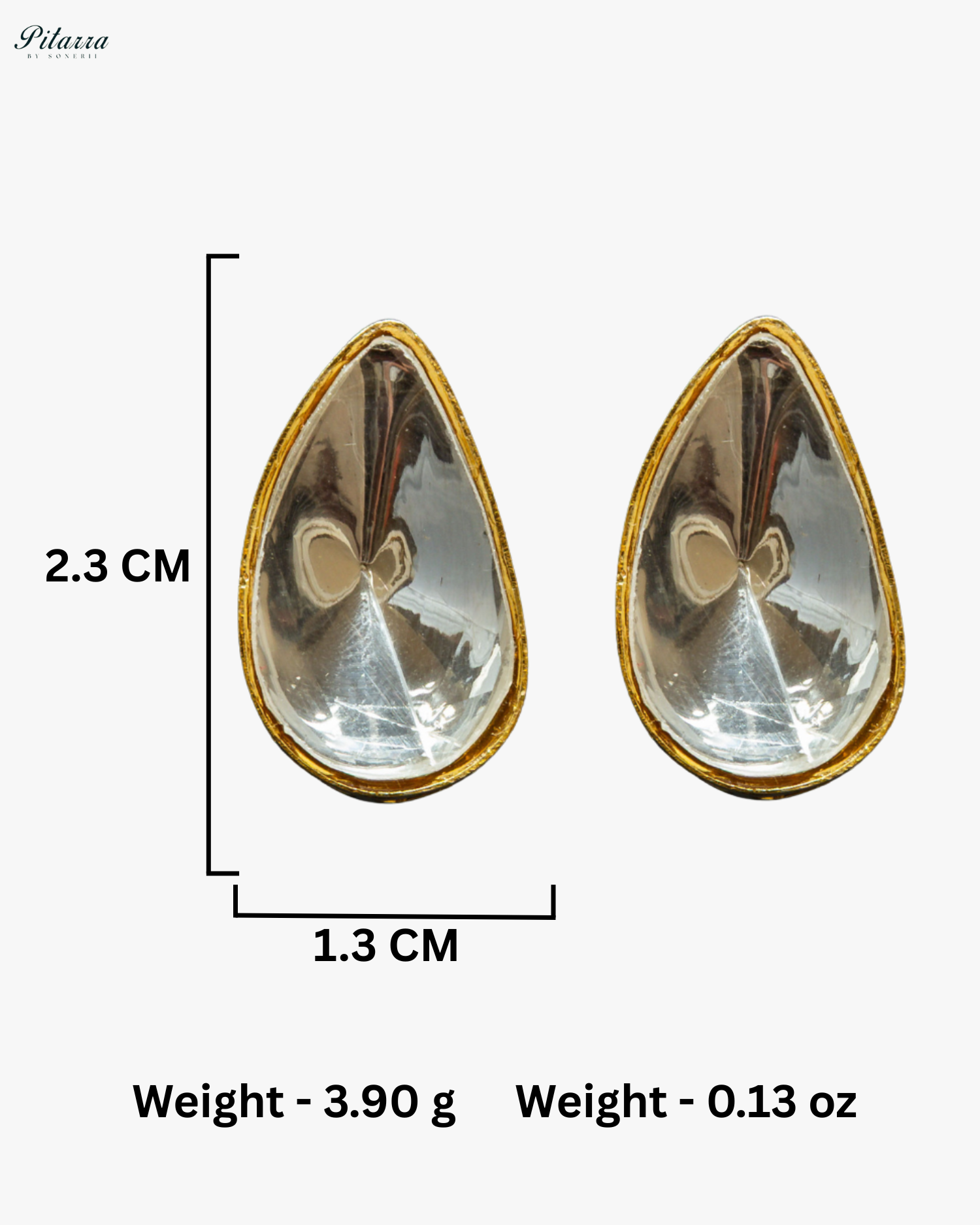 Gold Moissanite Doublet Kundan Pendant Set