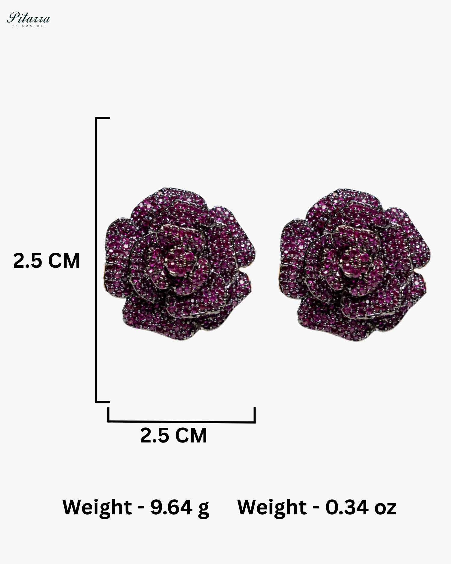 Pink Tone Flower CZ Choker Set with Ring