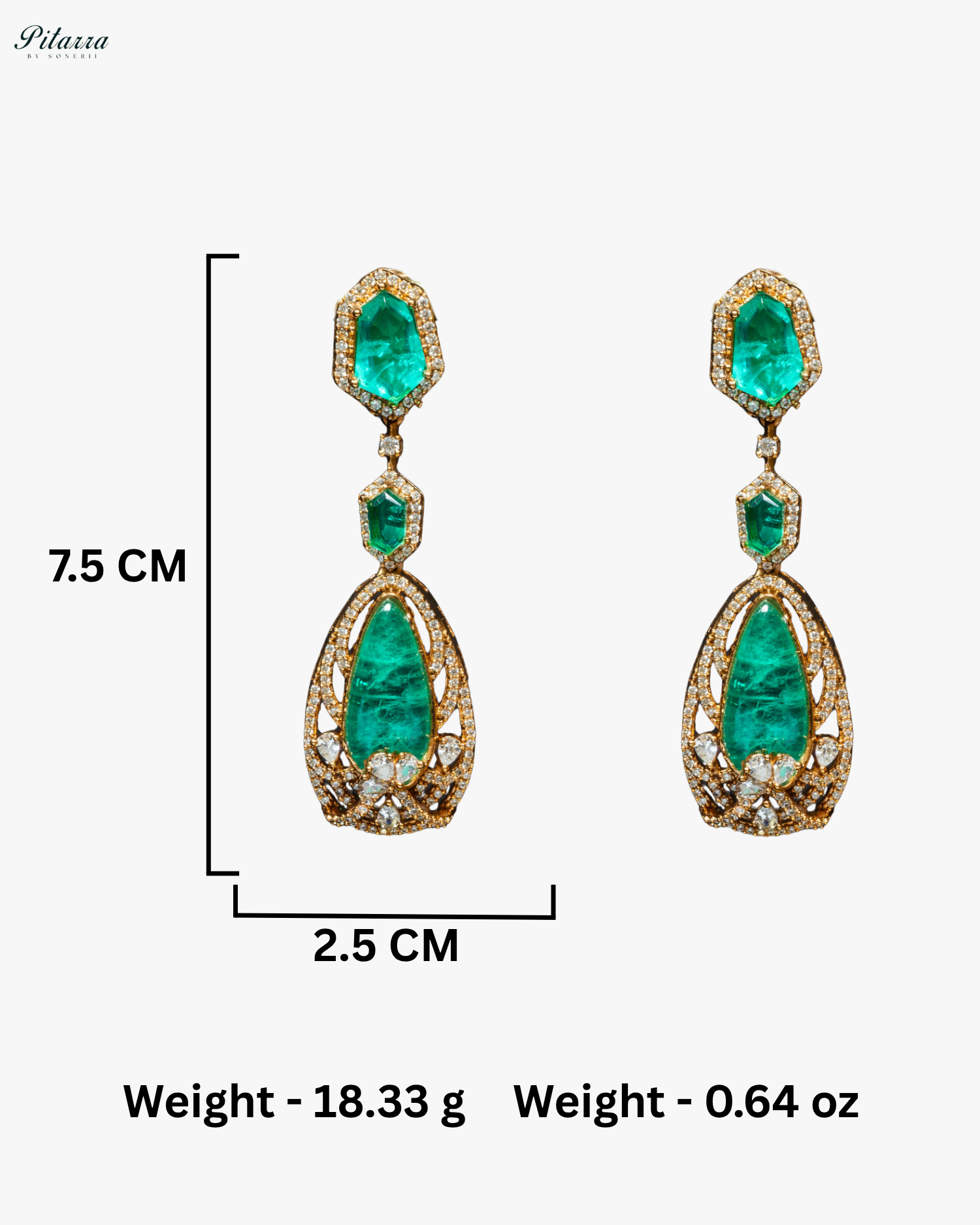 Yellow and Green Doublet Stone with CZ Necklace Set
