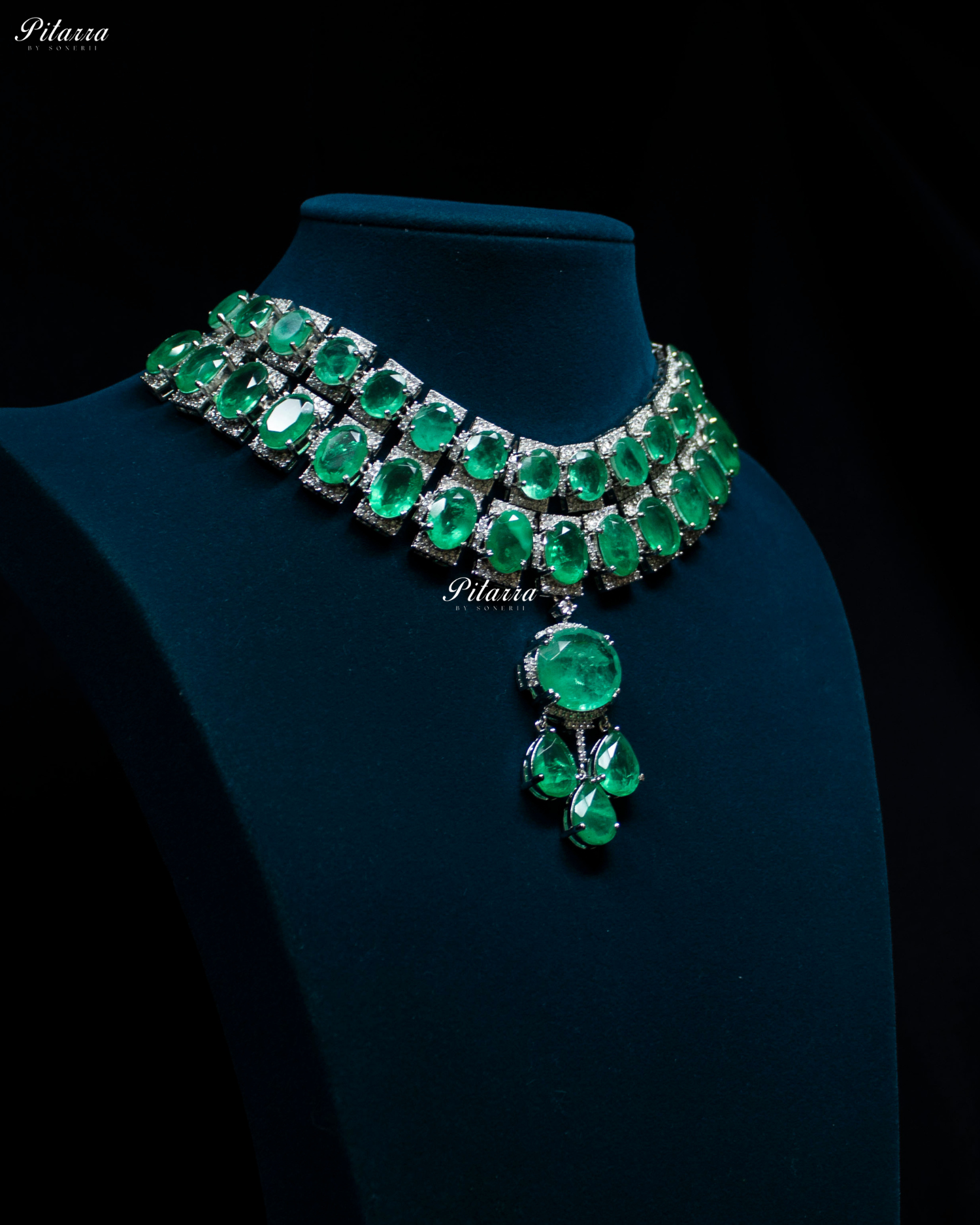 Mint Green Imperial Cubic Zirconia Necklace Set