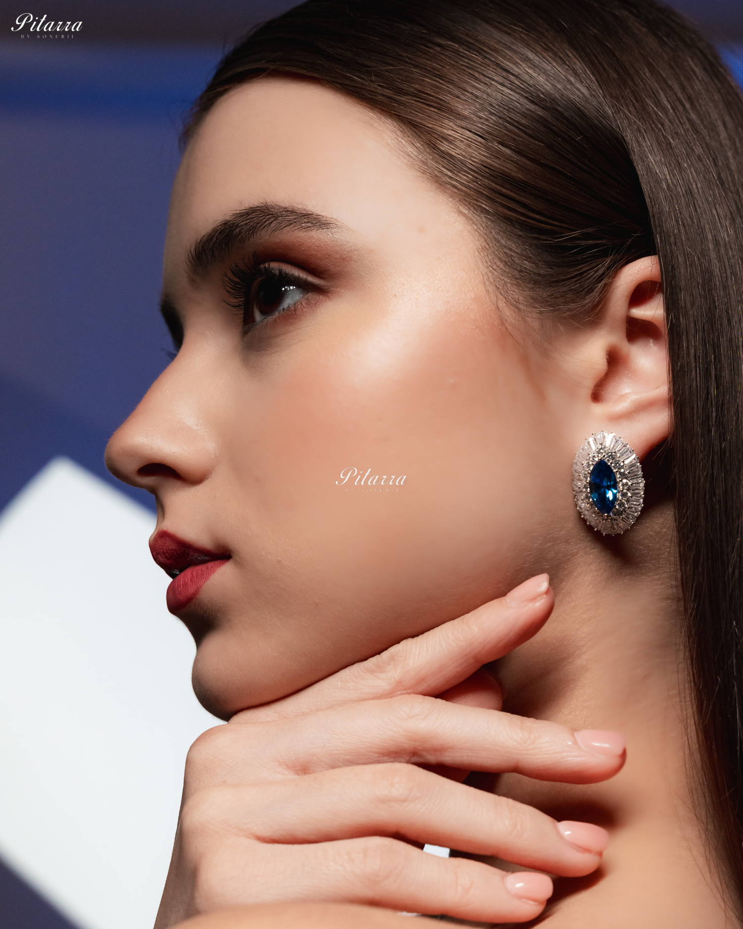 Pitarra Blue Doublet 92.5 Silver Stud Earrings