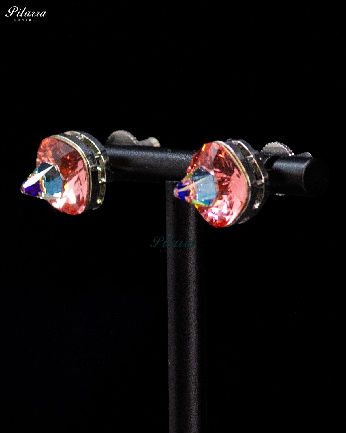 Red Crystal Stud Earrings