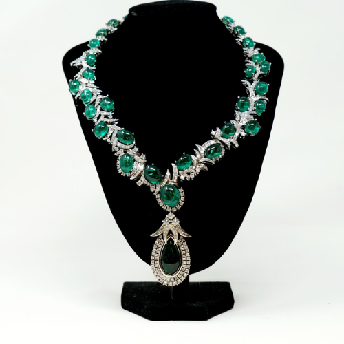 Sterling Silver Green Topaz Necklace