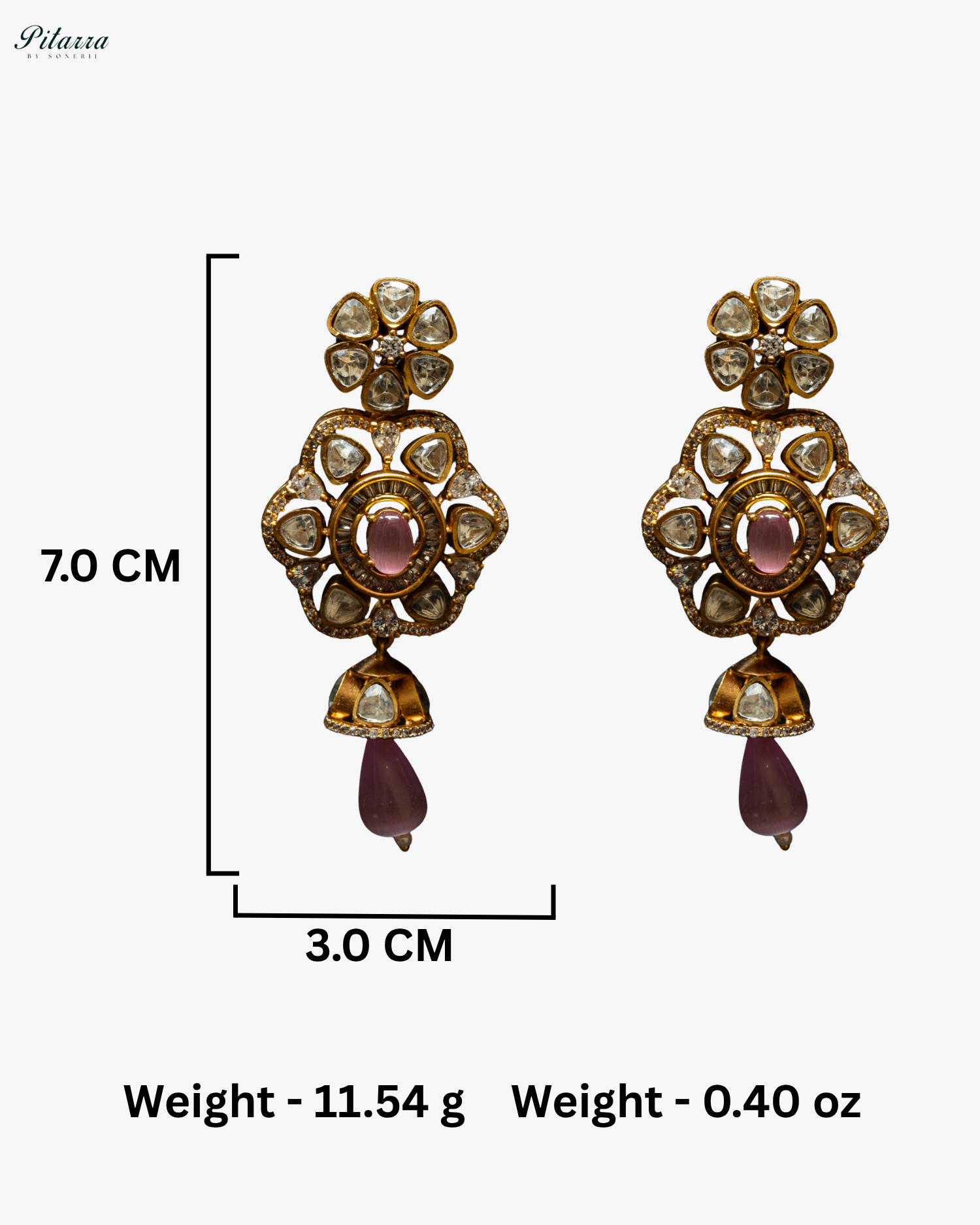 Pink Multi Layered Beads Long Kundan Necklace