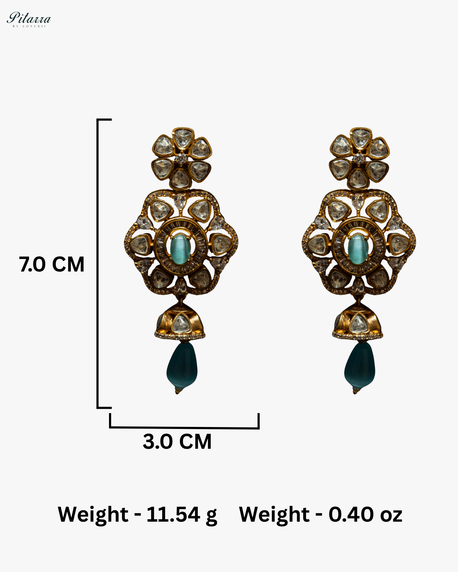 Turquoise Blue Multi Layered Beads Long Kundan Necklace