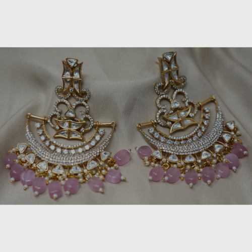 Classy Pink Americam Diamond Earrings