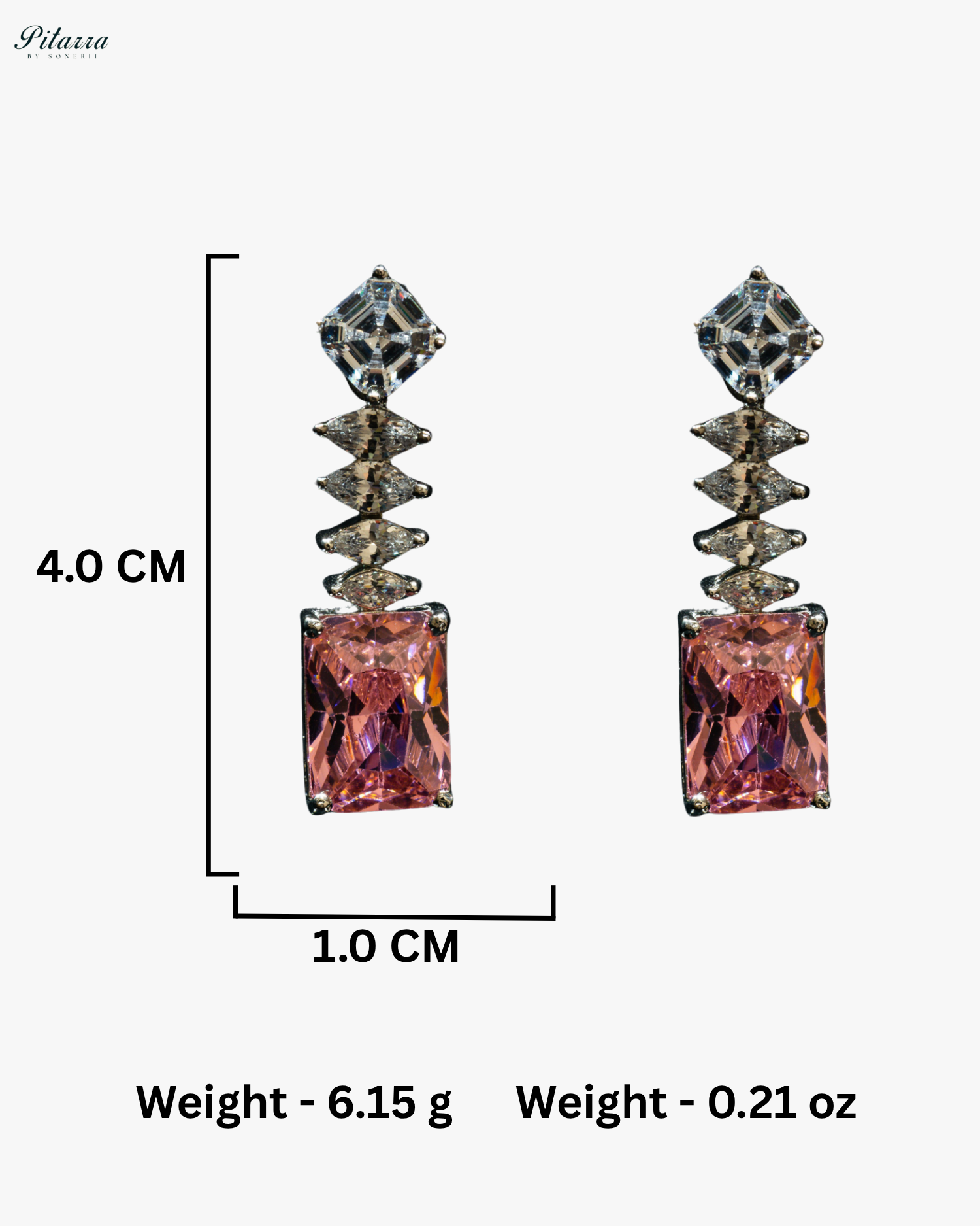 Pink Stone Cubic Zirconia Pendant Set