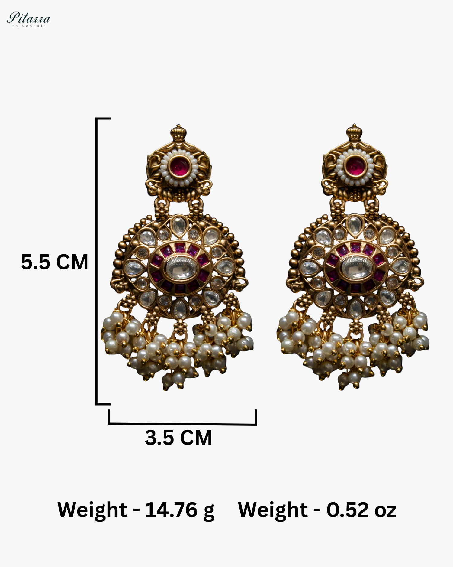 Pink Stone Handcrafted Rajwadi Kundan Necklace Set