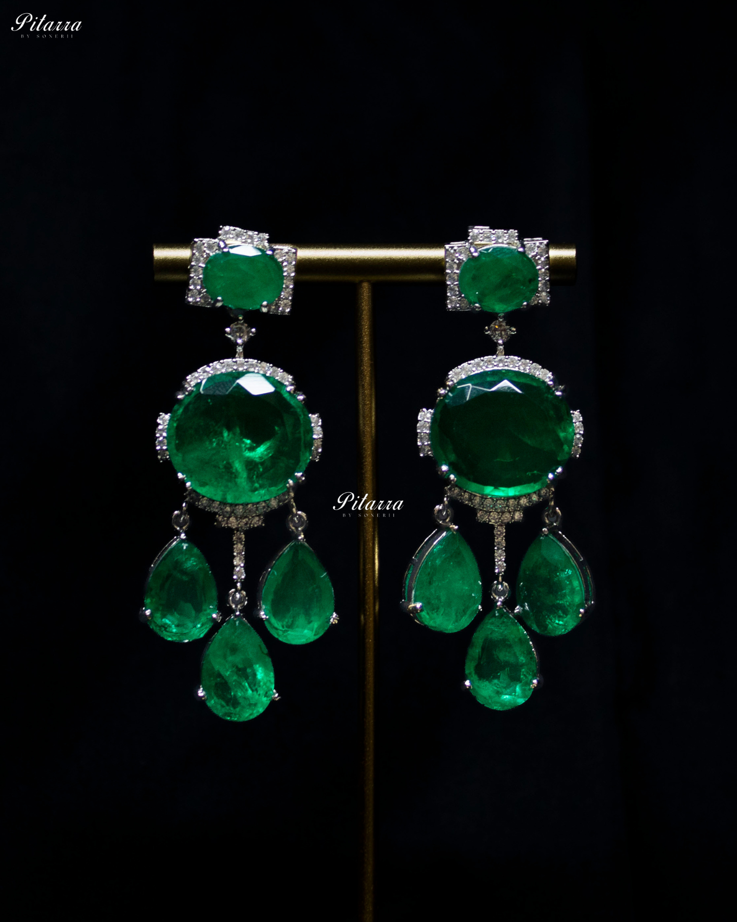 Emerald Imperial Cubic Zirconia Necklace Set