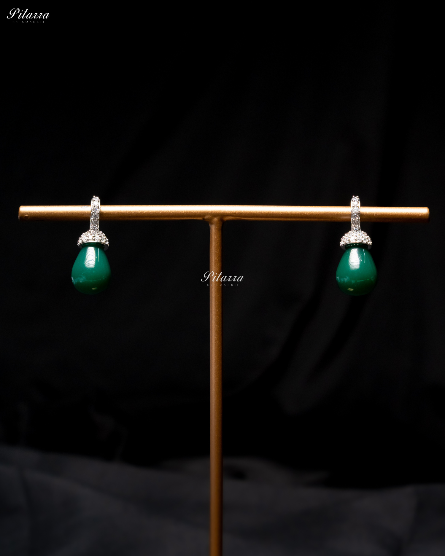 Emerald Green Stone Statement Necklace Set