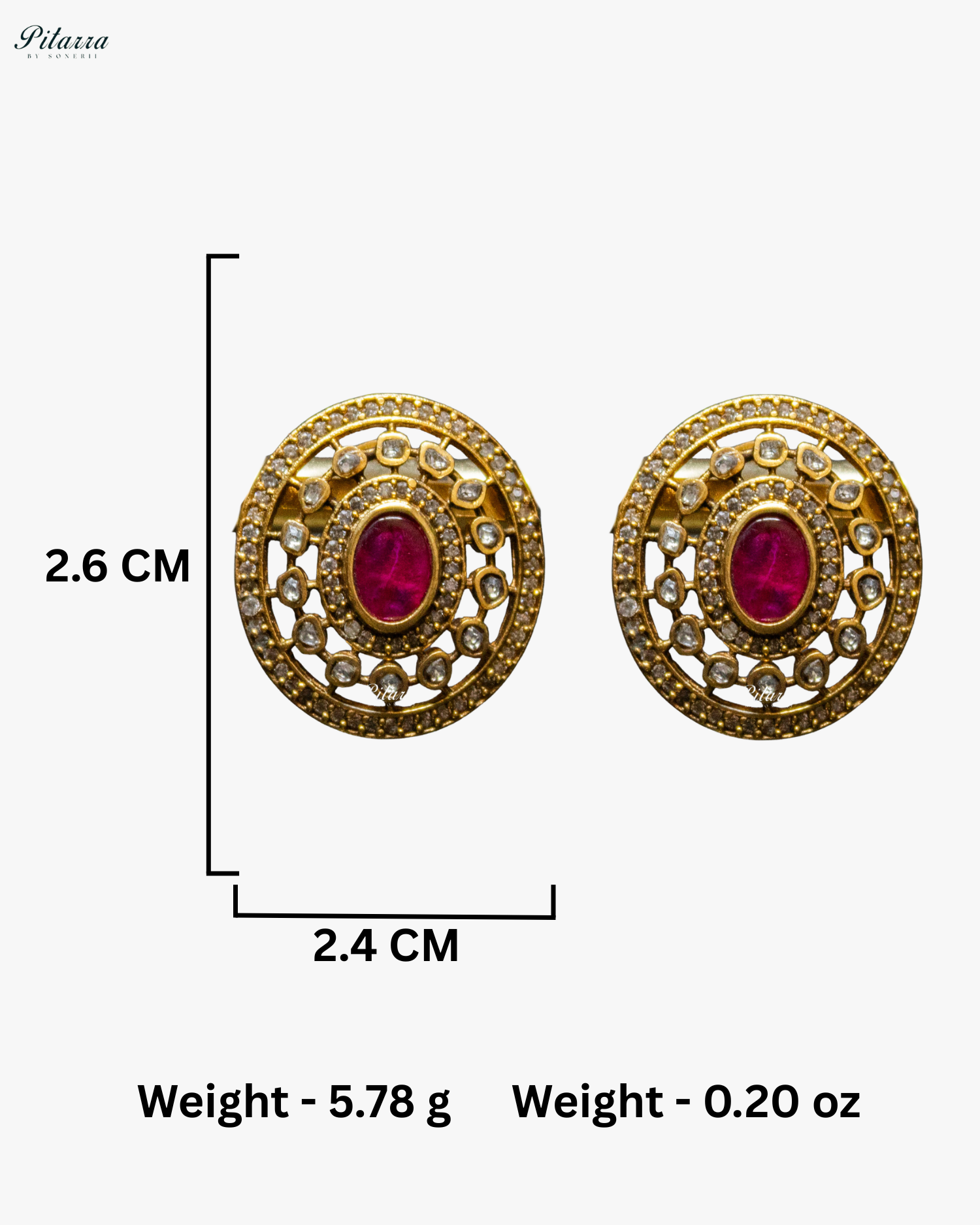 Golden Hasli White Stone Art Necklae Set