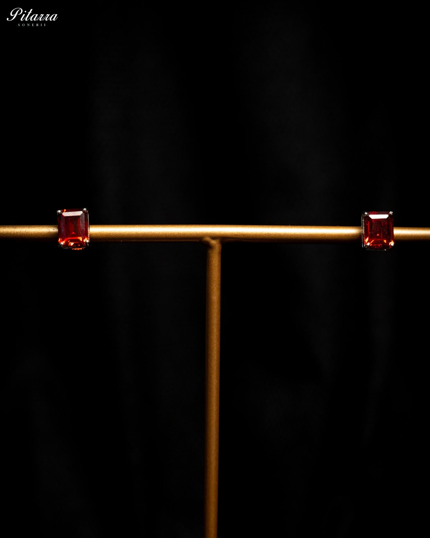 Red Diamond Baguette Cut Tennis Choker Necklace Set