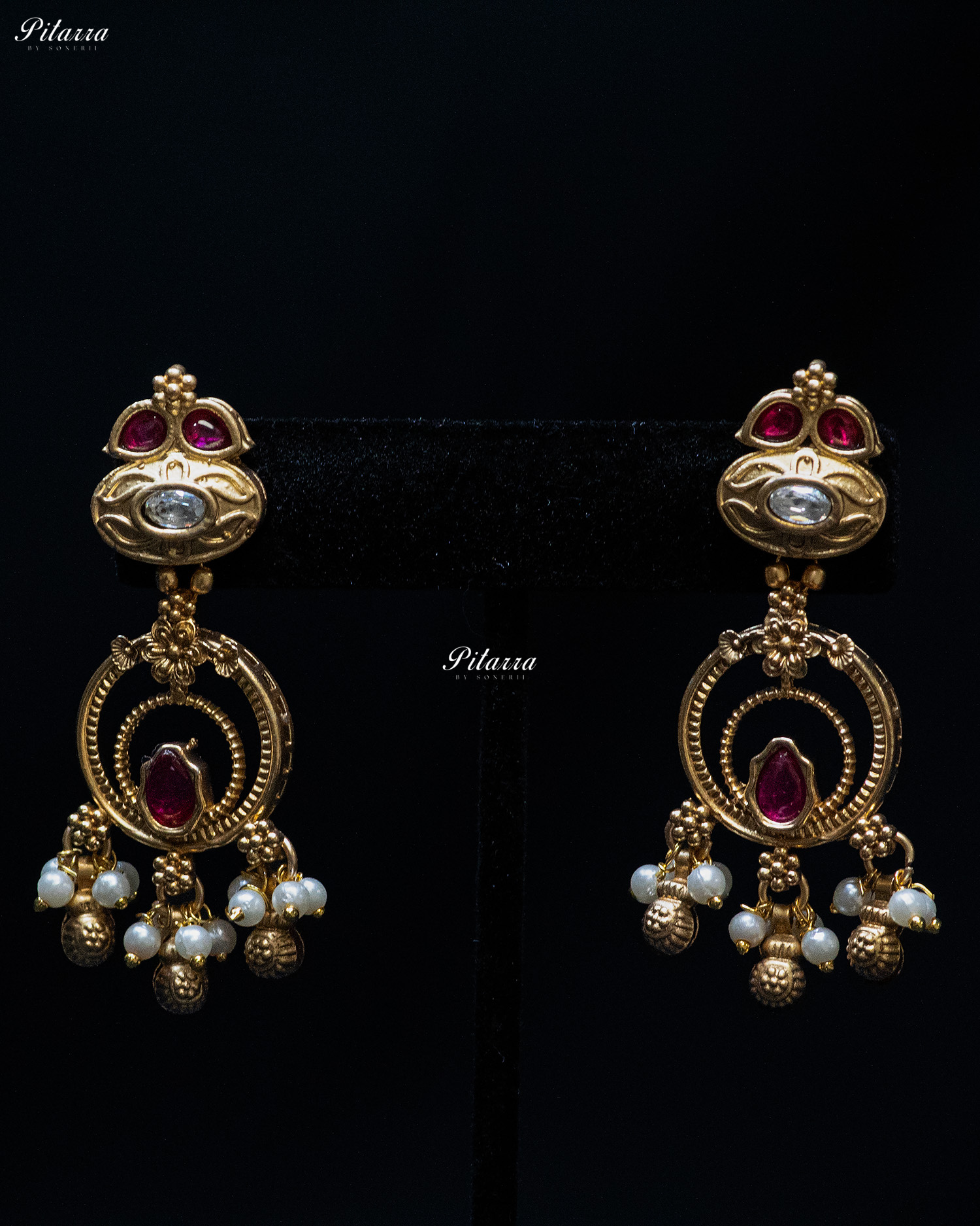Multi Bird Motif Dark Green Beads Kundan Necklace Set