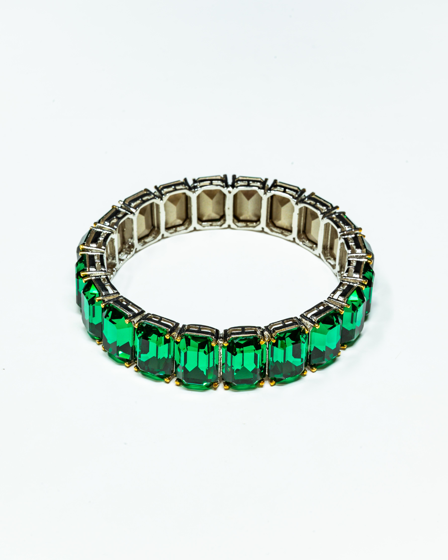 Green Square Stone Crystal Bracelet