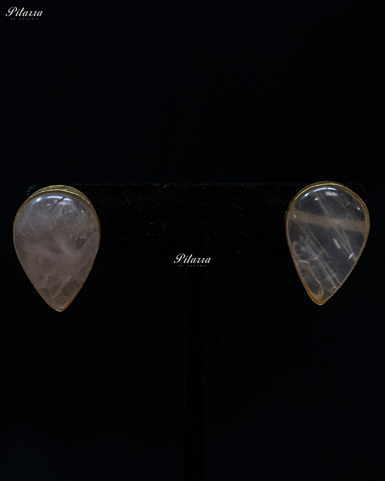 Peach Drop Multi Sculptural Stone Statement Necklace Set